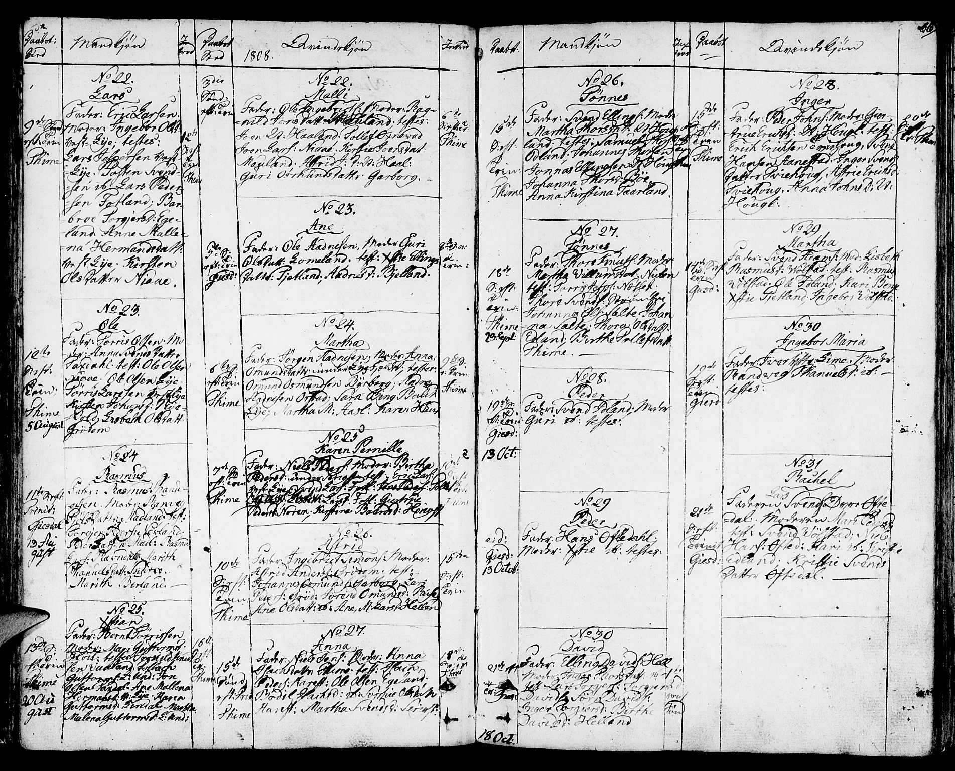 Lye sokneprestkontor, AV/SAST-A-101794/001/30BA/L0002: Parish register (official) no. A 2, 1799-1817, p. 66