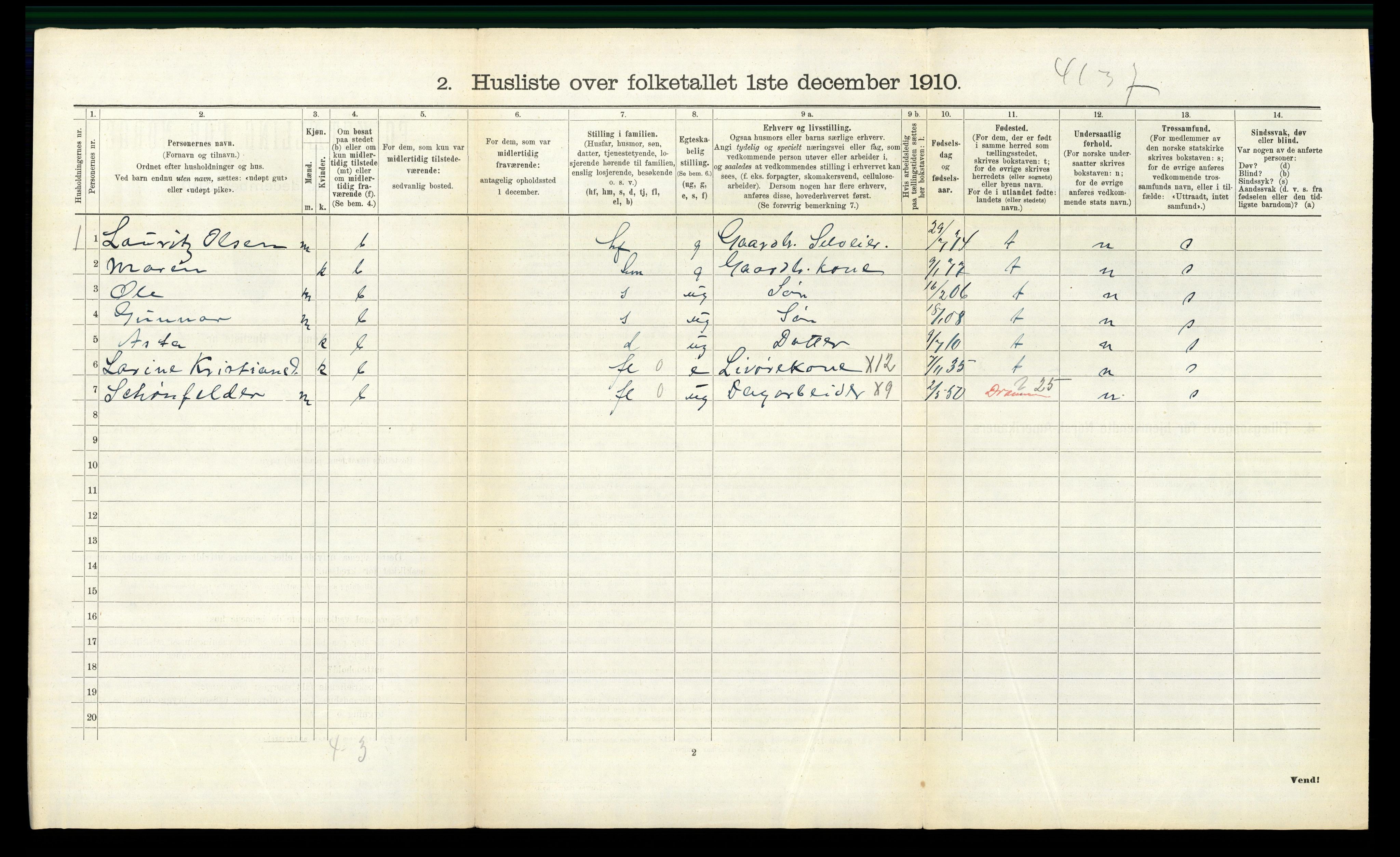 RA, 1910 census for Øvre Eiker, 1910, p. 1956