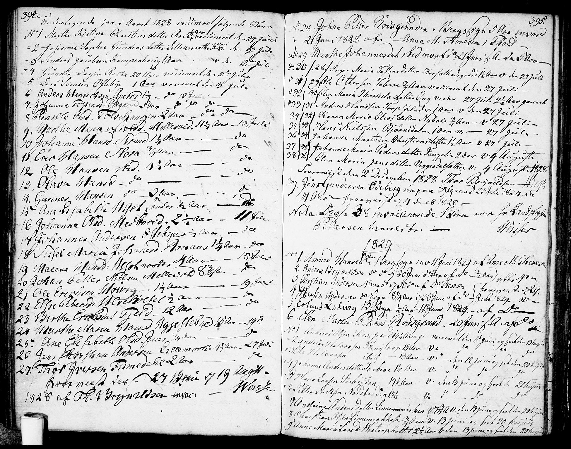 Berg prestekontor Kirkebøker, SAO/A-10902/F/Fa/L0001: Parish register (official) no. I 1, 1770-1814, p. 394-395
