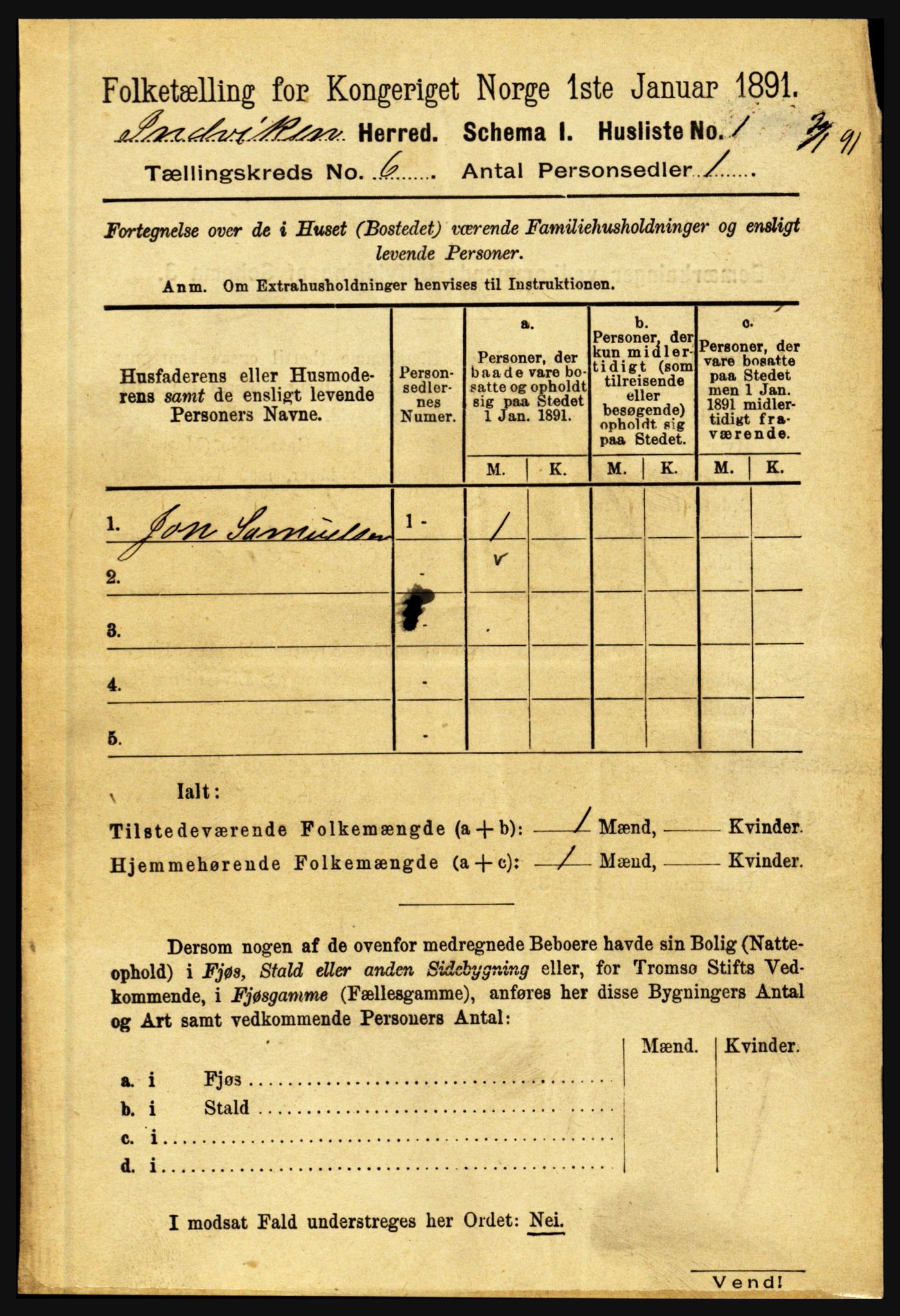 RA, 1891 census for 1447 Innvik, 1891, p. 2192