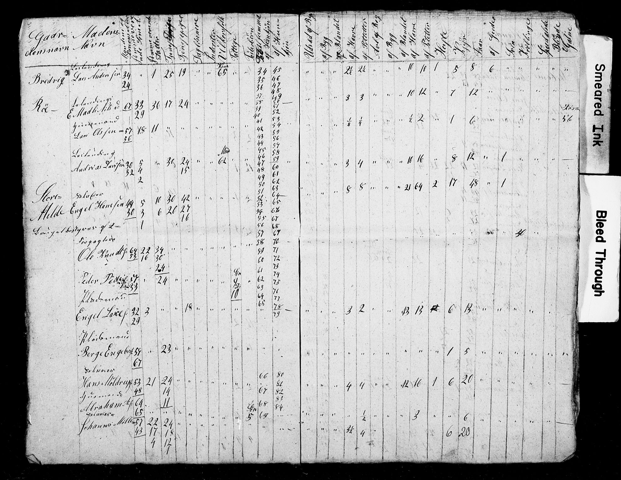 , Census 1845 for Fana, 1845, p. 16