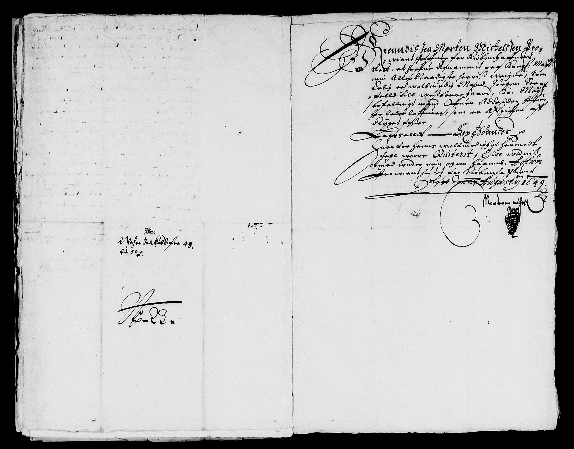 Rentekammeret inntil 1814, Reviderte regnskaper, Lensregnskaper, AV/RA-EA-5023/R/Rb/Rbq/L0038: Nedenes len. Mandals len. Råbyggelag., 1648-1650