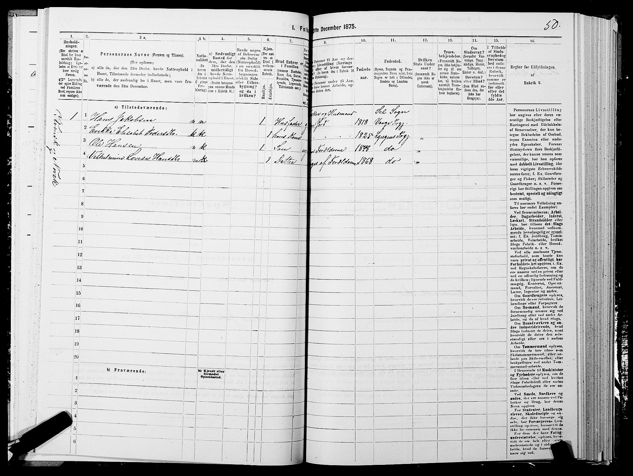 SATØ, 1875 census for 1938P Lyngen, 1875, p. 5050