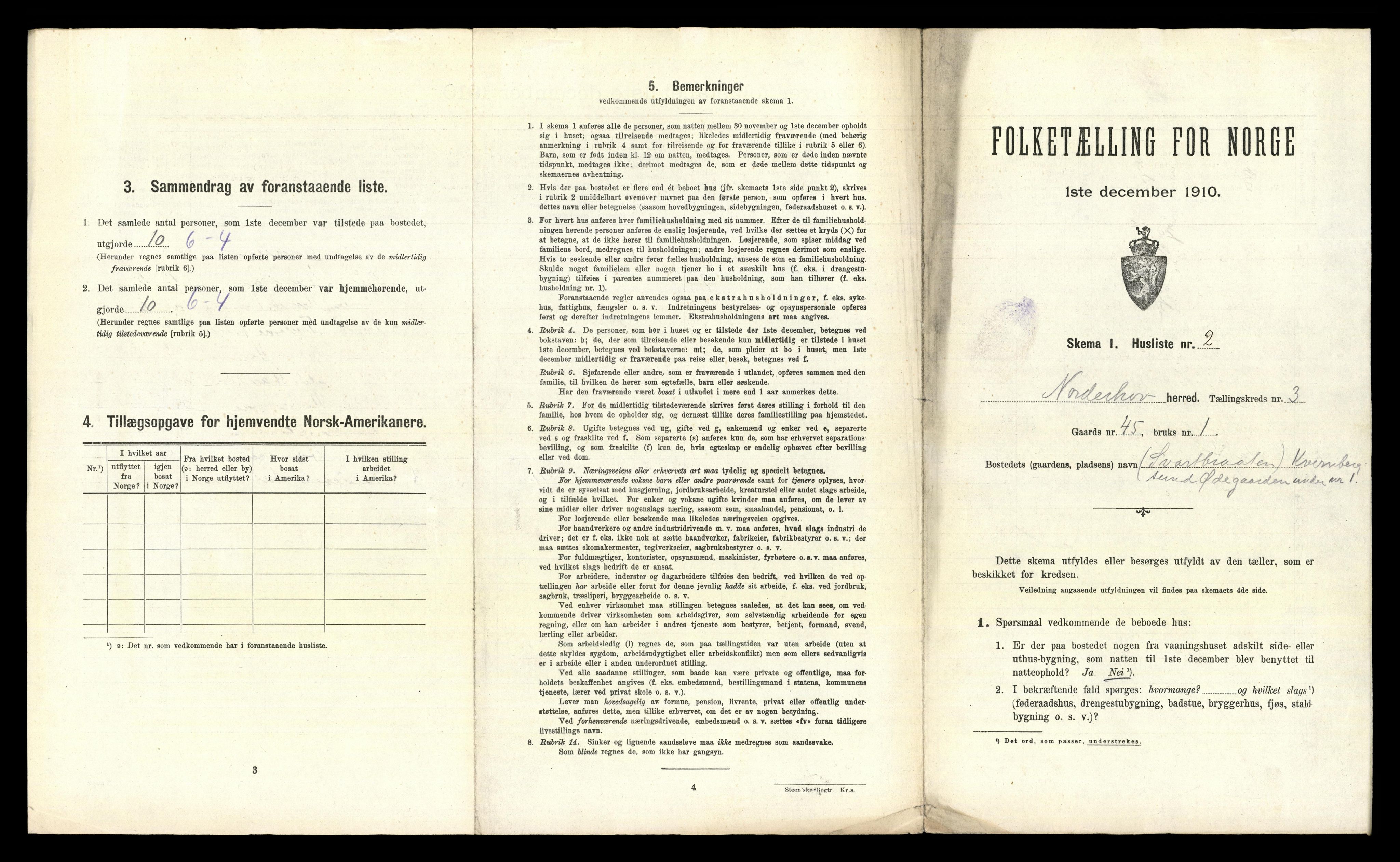 RA, 1910 census for Norderhov, 1910, p. 716