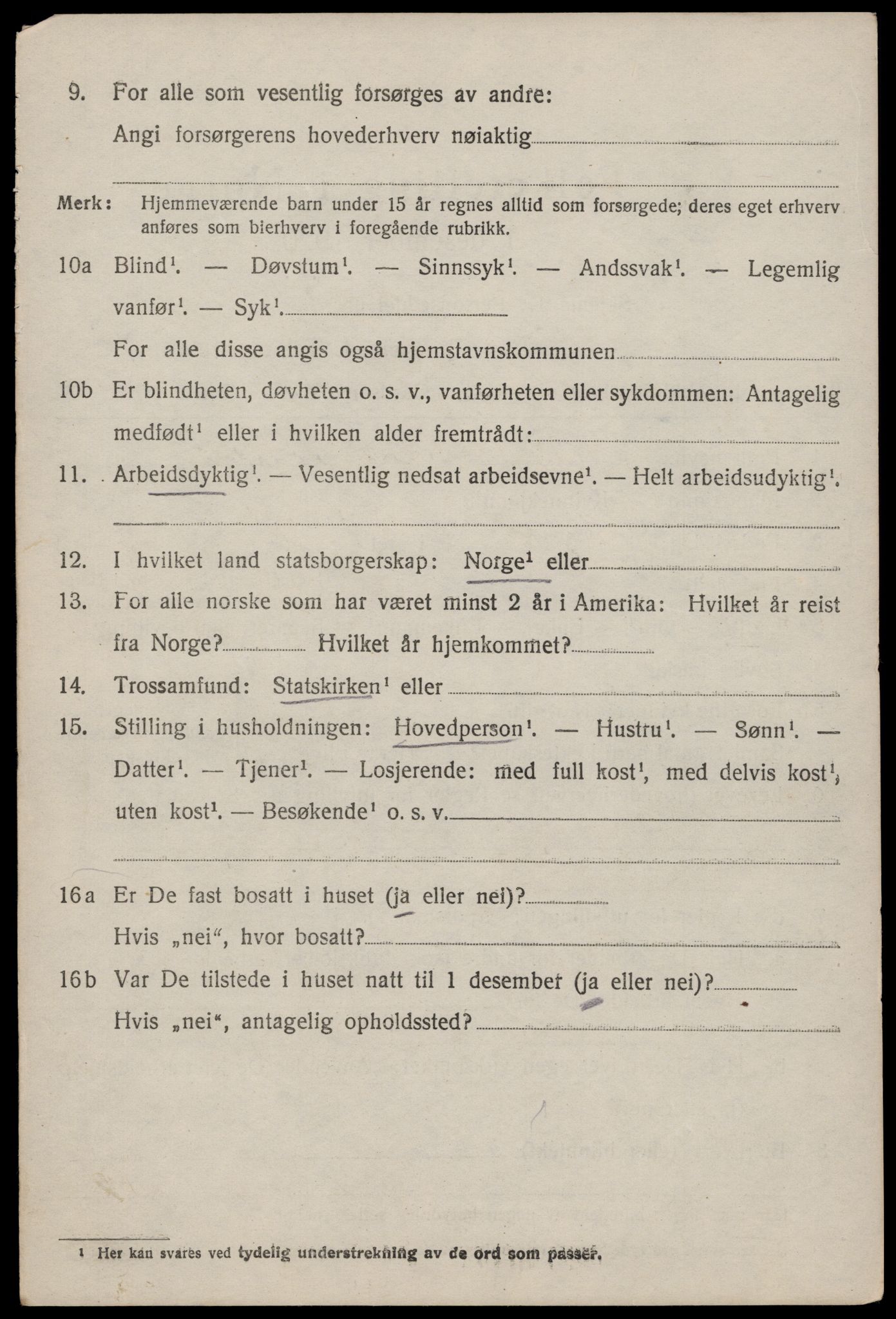 SAST, 1920 census for Skjold, 1920, p. 1583