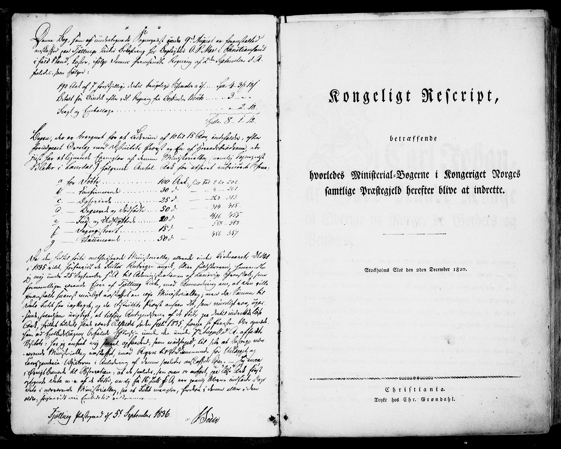 Tjølling kirkebøker, SAKO/A-60/F/Fa/L0006: Parish register (official) no. 6, 1835-1859