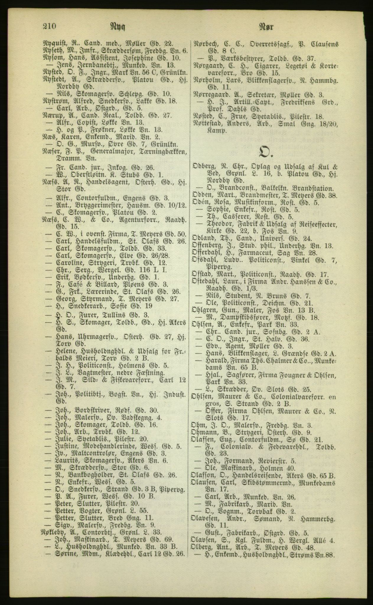 Kristiania/Oslo adressebok, PUBL/-, 1880, p. 210