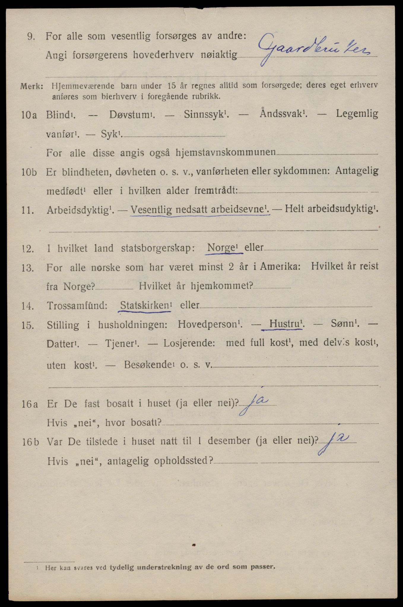 SAST, 1920 census for Sauda, 1920, p. 831