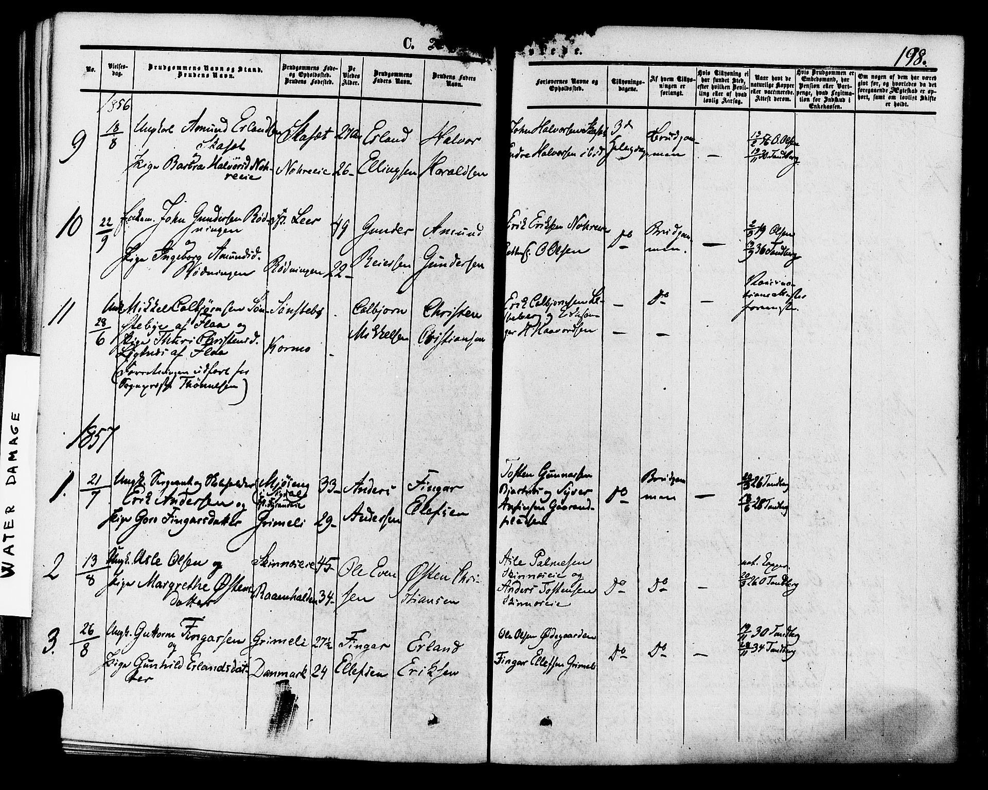 Krødsherad kirkebøker, AV/SAKO-A-19/F/Fa/L0003: Parish register (official) no. 3, 1851-1872, p. 198