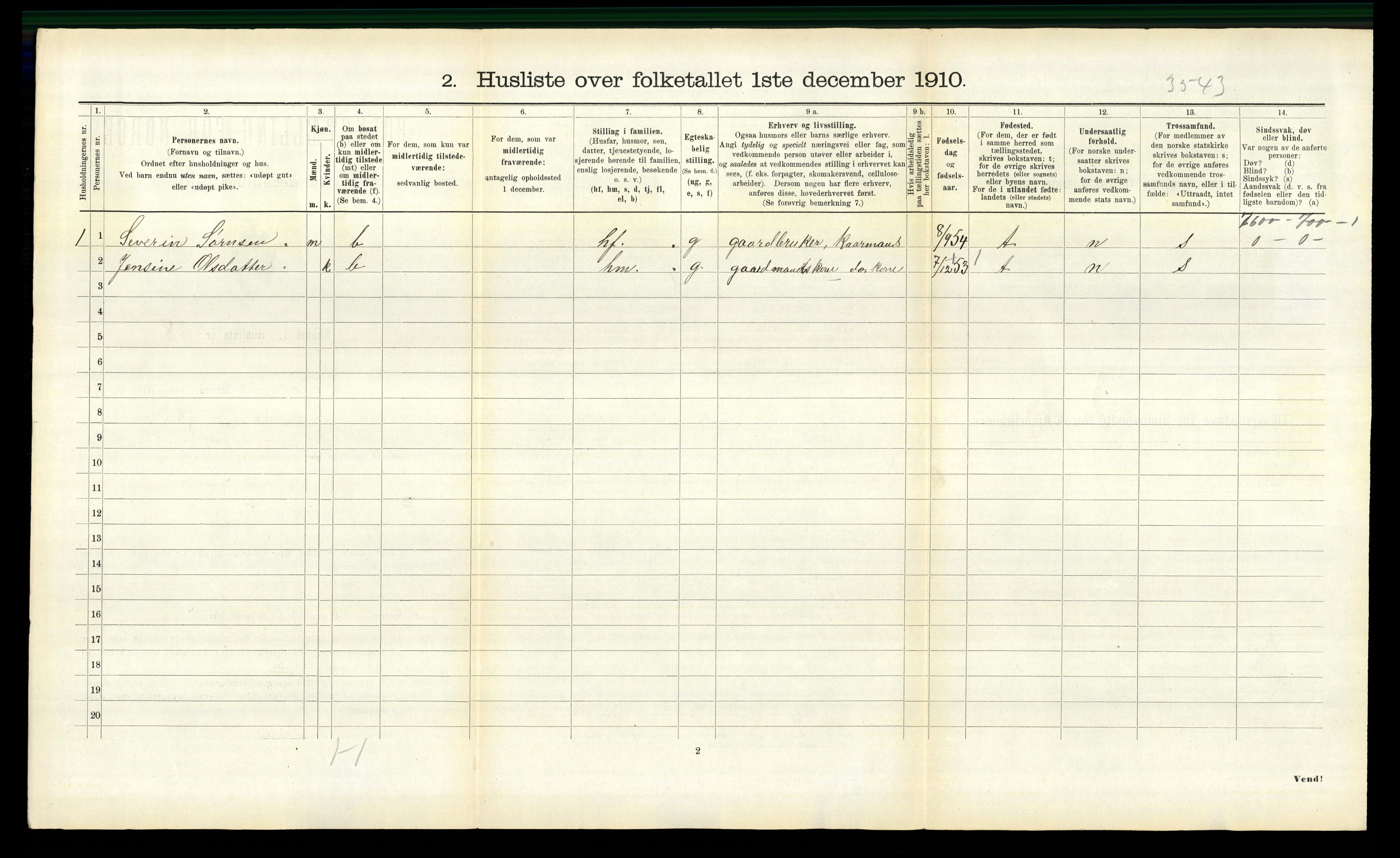 RA, 1910 census for Borgund, 1910, p. 1654