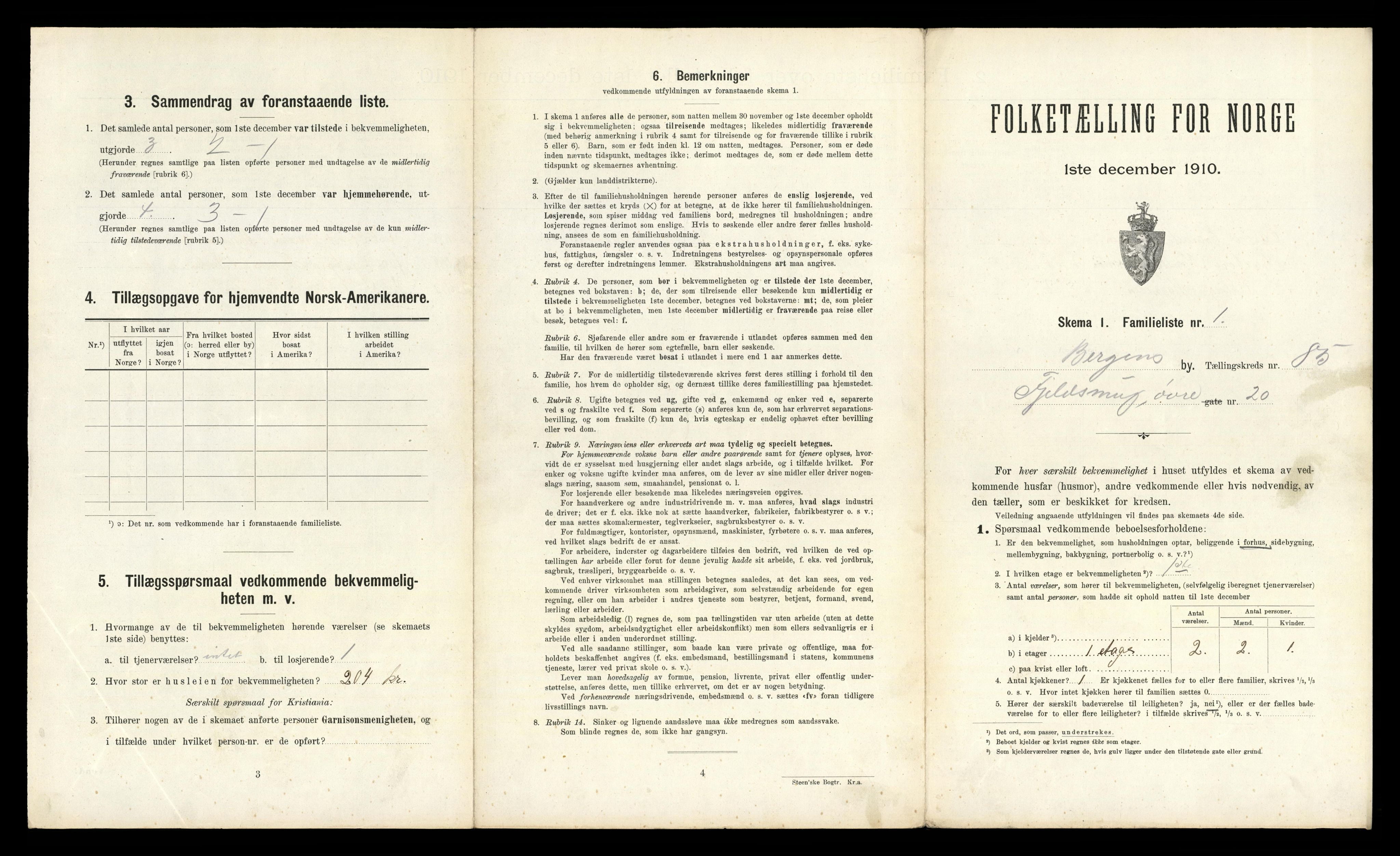 RA, 1910 census for Bergen, 1910, p. 30109