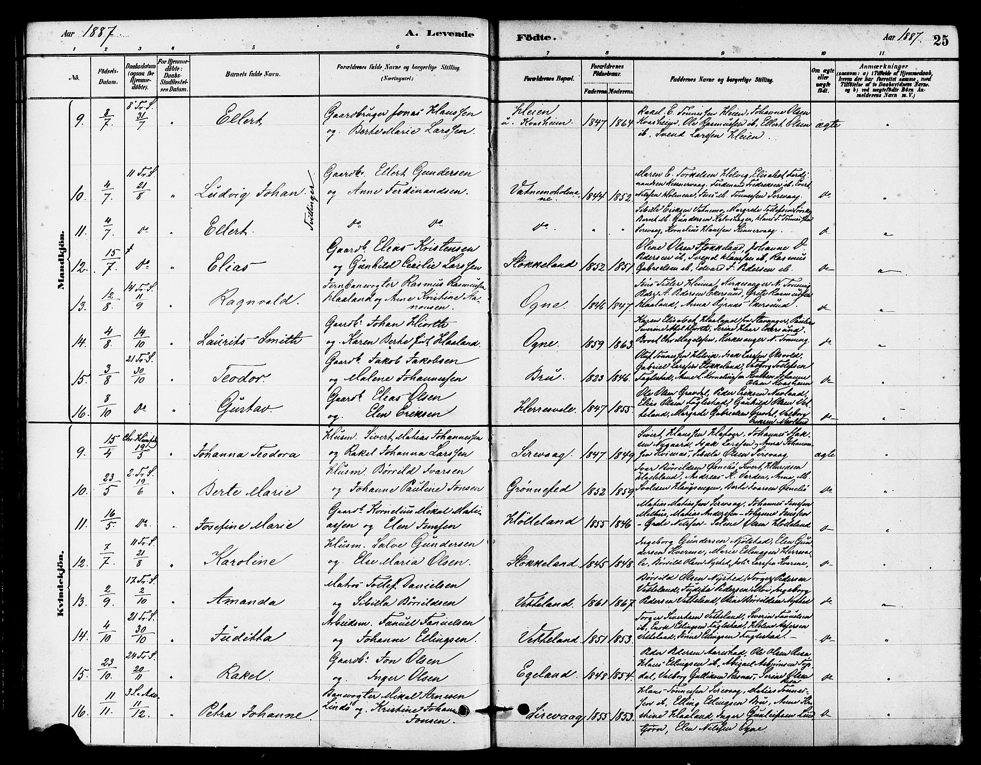 Eigersund sokneprestkontor, AV/SAST-A-101807/S08/L0016: Parish register (official) no. A 16, 1879-1893, p. 25