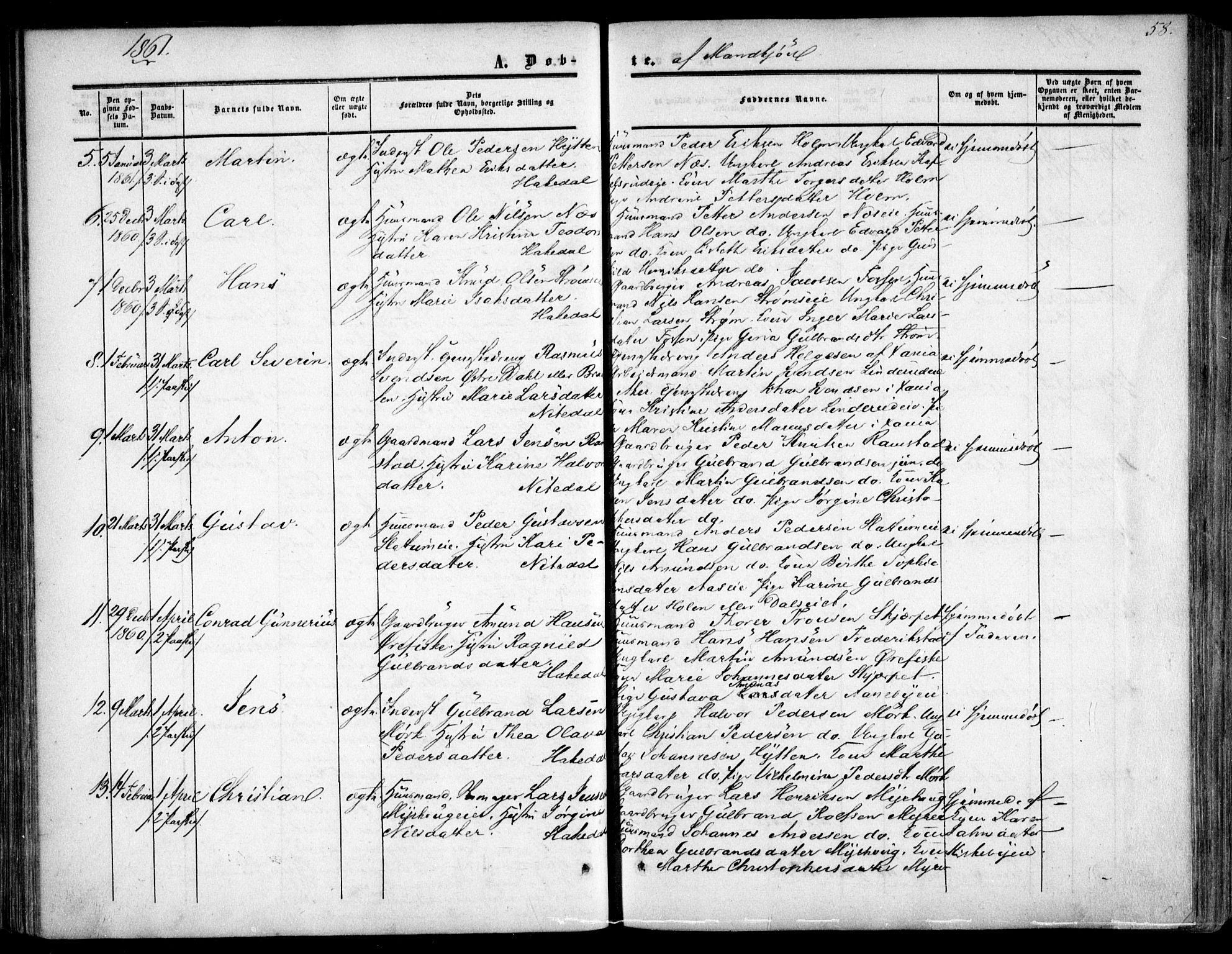 Nittedal prestekontor Kirkebøker, SAO/A-10365a/F/Fa/L0005: Parish register (official) no. I 5, 1850-1862, p. 58