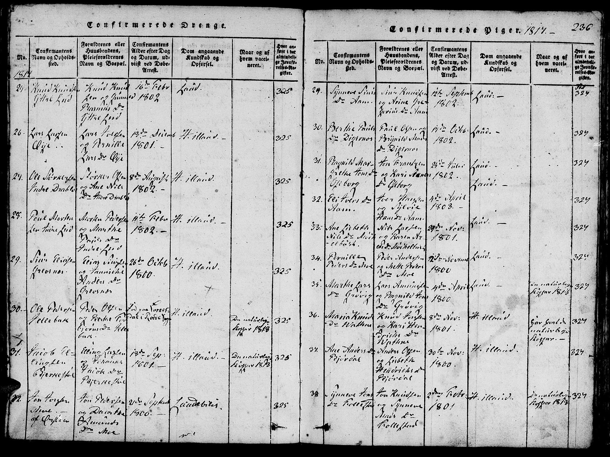 Ministerialprotokoller, klokkerbøker og fødselsregistre - Møre og Romsdal, AV/SAT-A-1454/511/L0138: Parish register (official) no. 511A05, 1817-1832, p. 236