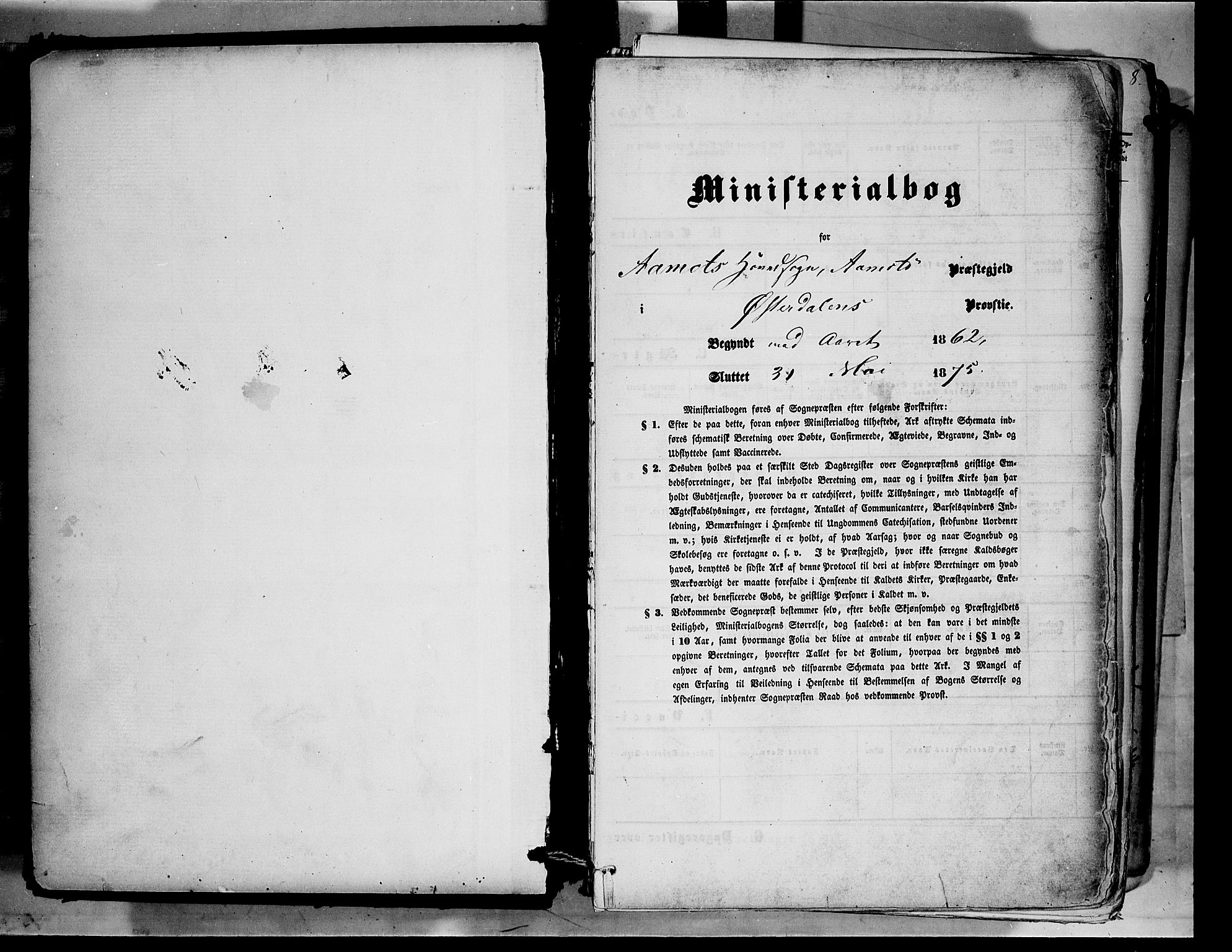 Åmot prestekontor, Hedmark, SAH/PREST-056/H/Ha/Haa/L0008: Parish register (official) no. 8, 1862-1875