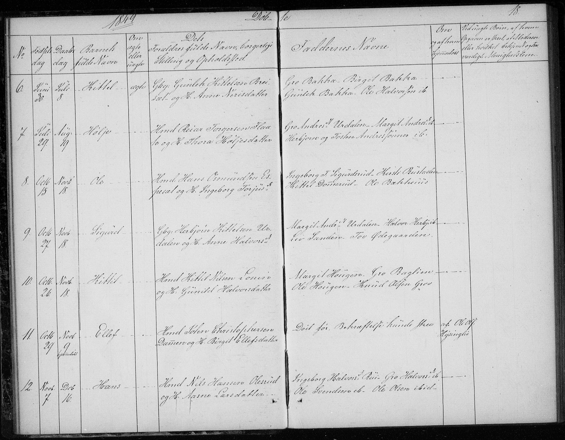 Gransherad kirkebøker, SAKO/A-267/F/Fb/L0003: Parish register (official) no. II 3, 1844-1859, p. 18
