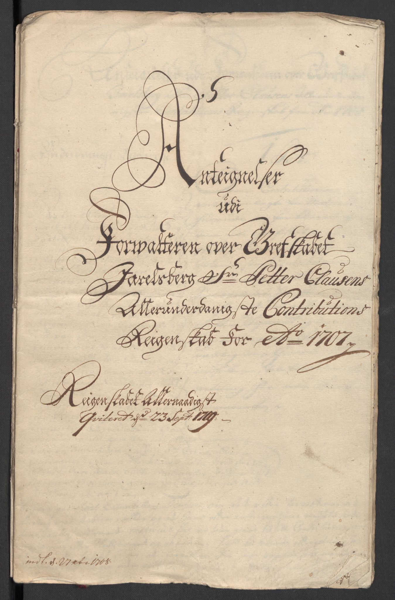 Rentekammeret inntil 1814, Reviderte regnskaper, Fogderegnskap, RA/EA-4092/R32/L1872: Fogderegnskap Jarlsberg grevskap, 1706-1707, p. 499