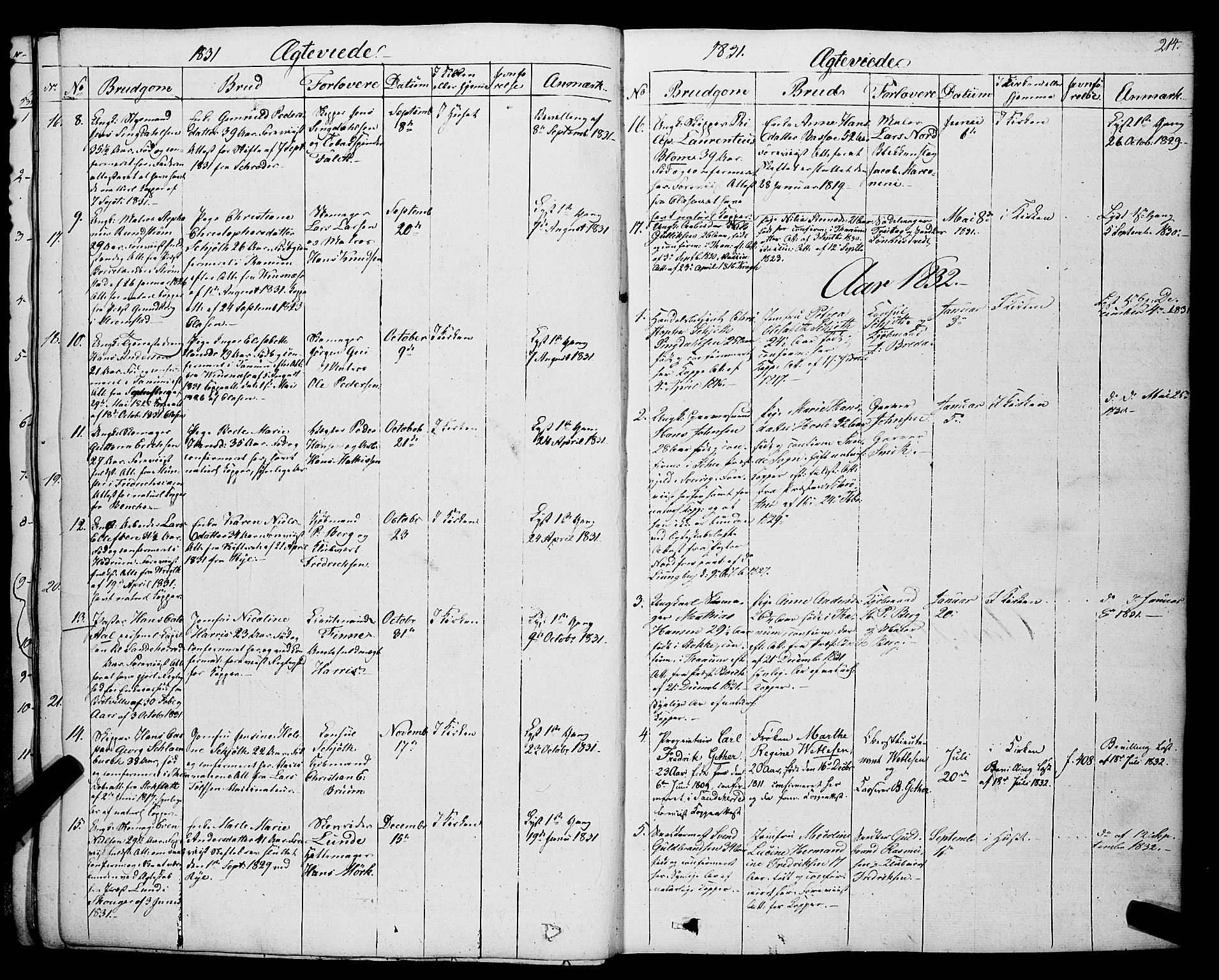 Larvik kirkebøker, SAKO/A-352/F/Fa/L0002: Parish register (official) no. I 2, 1825-1847, p. 214