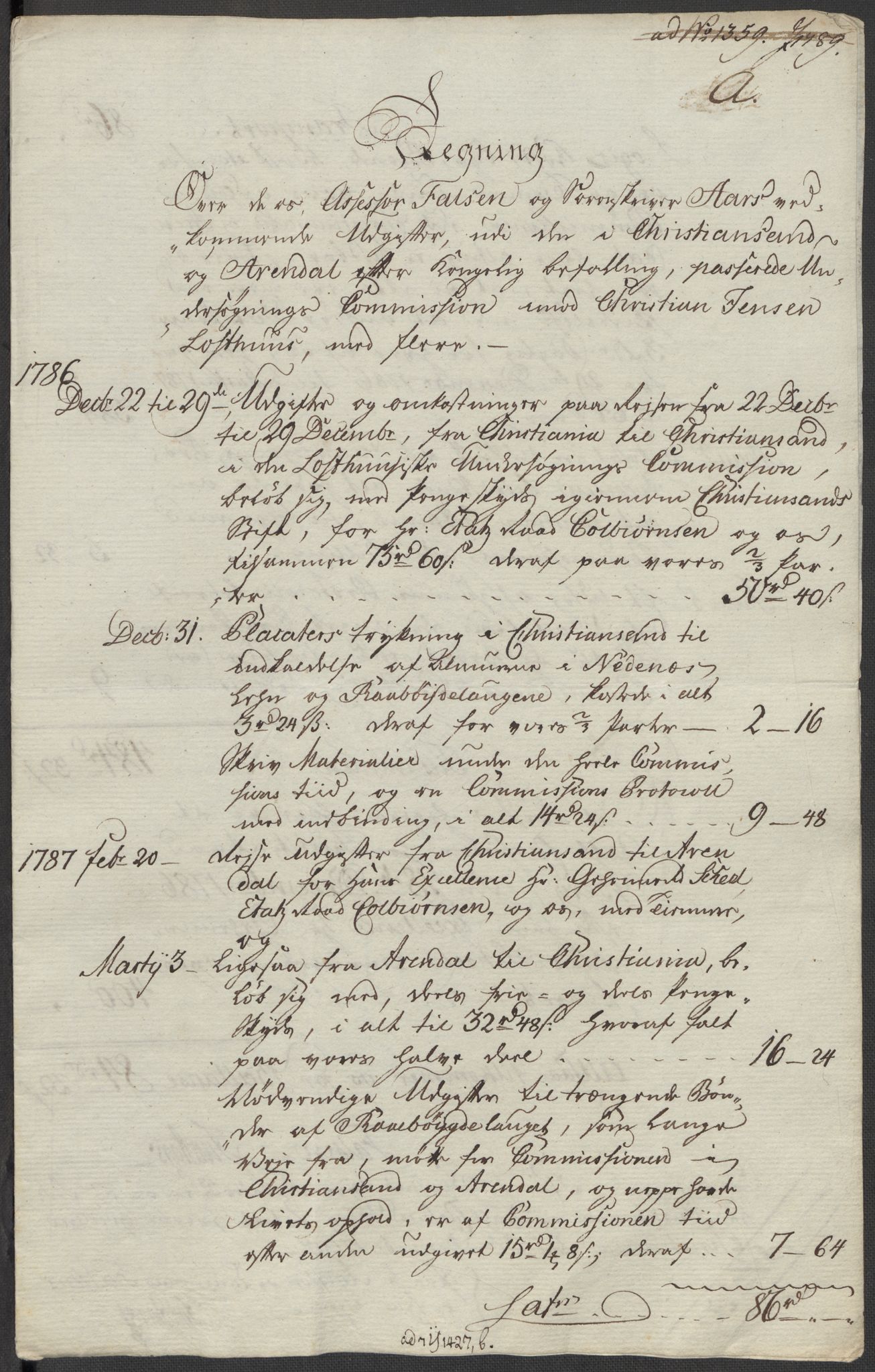 Danske Kanselli, Skapsaker, AV/RA-EA-4061/F/L0102: Skap 16, pakke 7 VIII, 1787-1800, p. 329