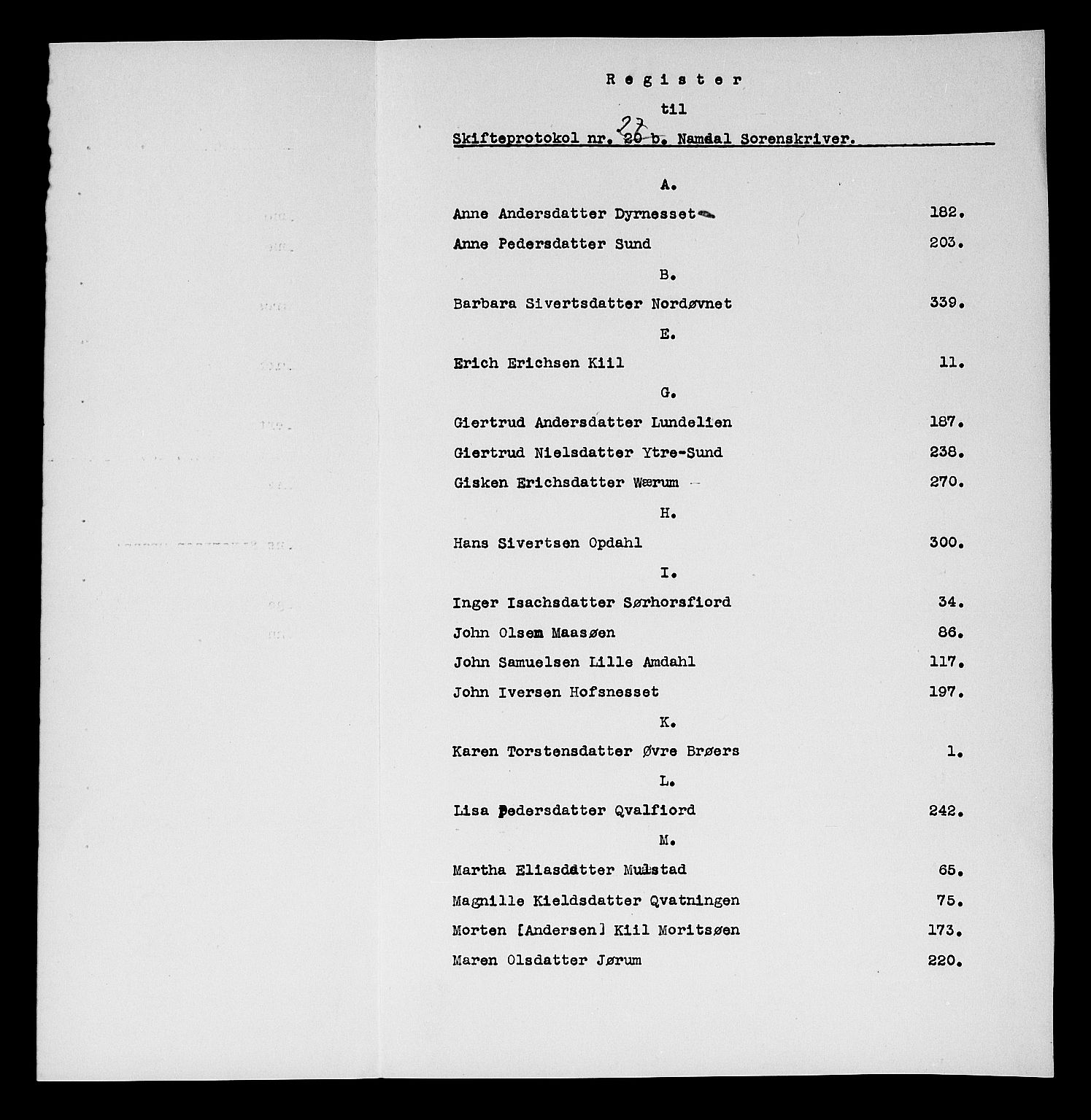 Namdal sorenskriveri, SAT/A-4133/1/3/3A/L0029: Skifteprotokoll nr. 20b, 1802