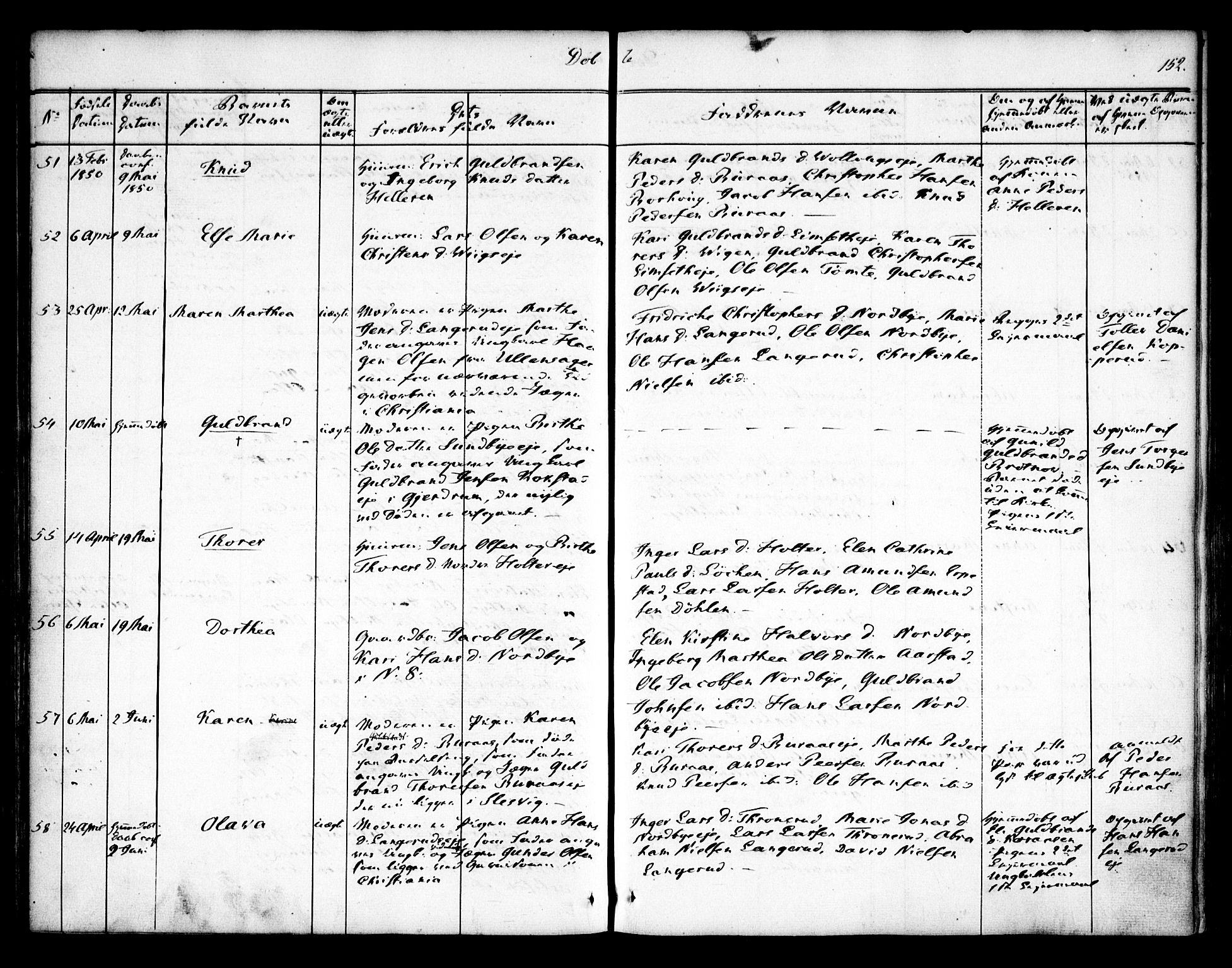 Nannestad prestekontor Kirkebøker, AV/SAO-A-10414a/F/Fa/L0010: Parish register (official) no. I 10, 1840-1850, p. 152