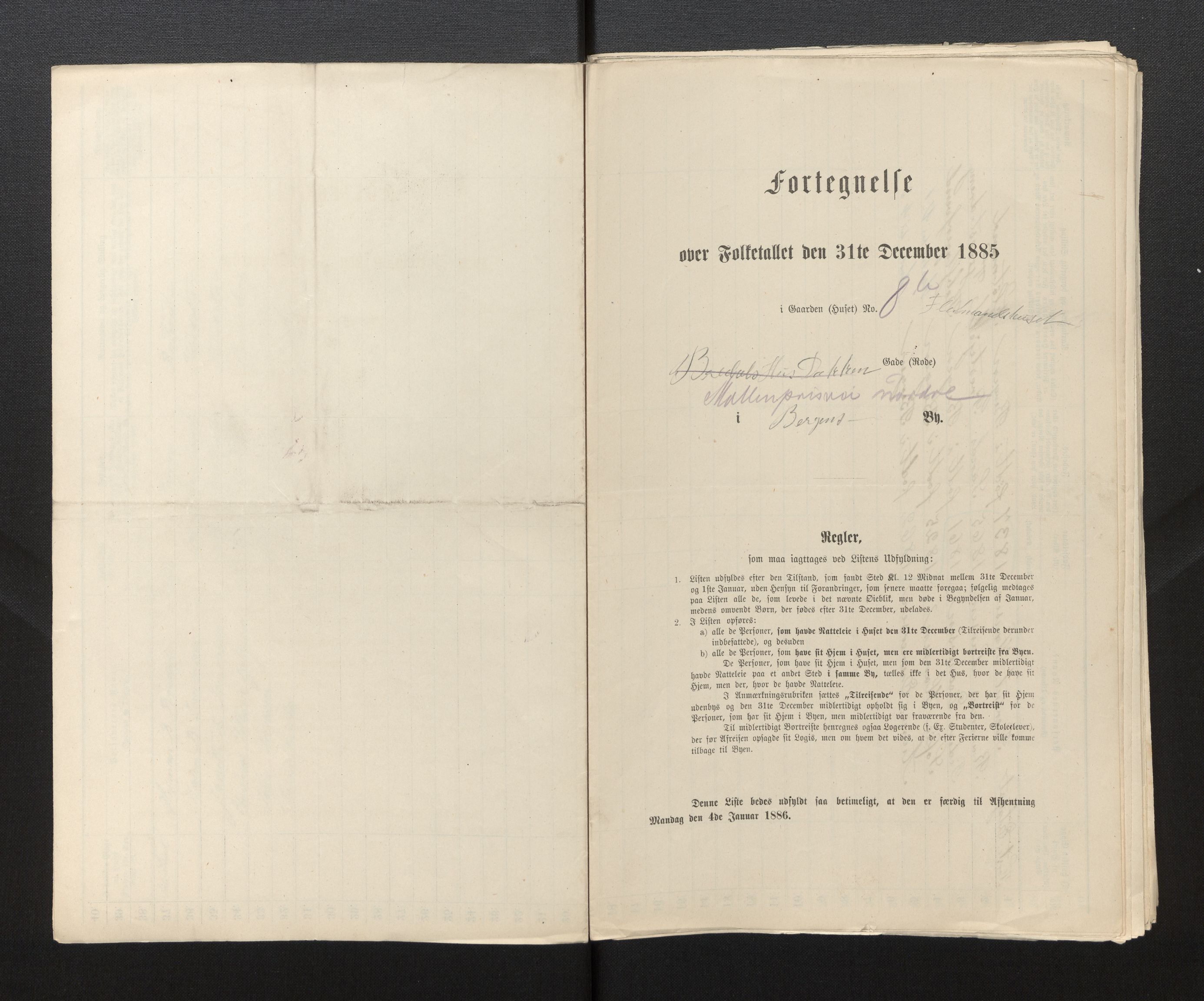 SAB, 1885 census for 1301 Bergen, 1885, p. 4098