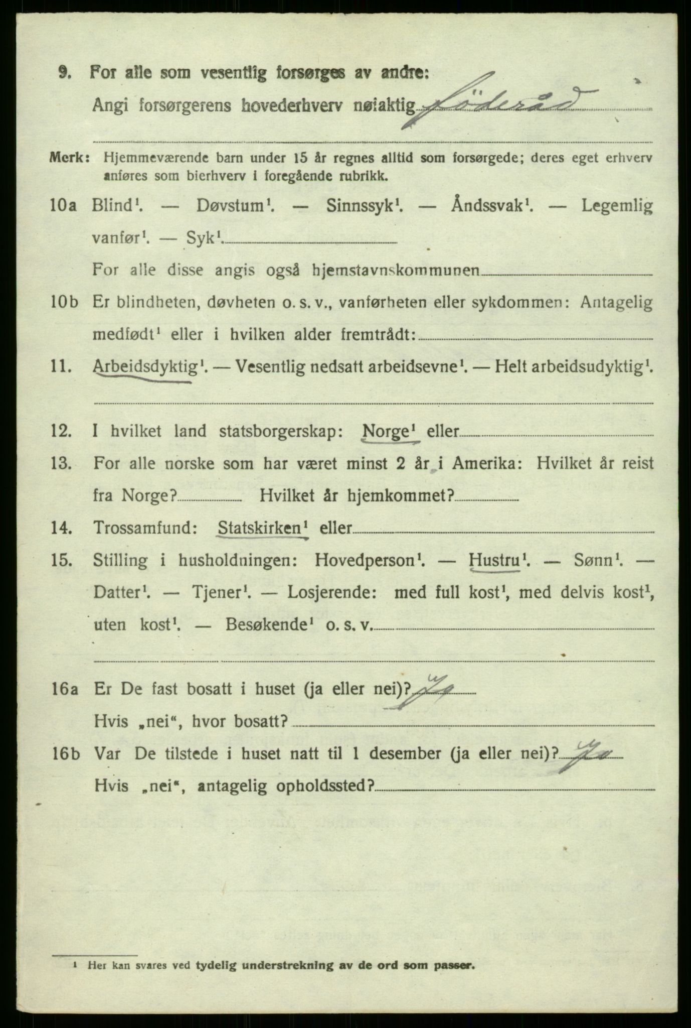 SAB, 1920 census for Herdla, 1920, p. 2380