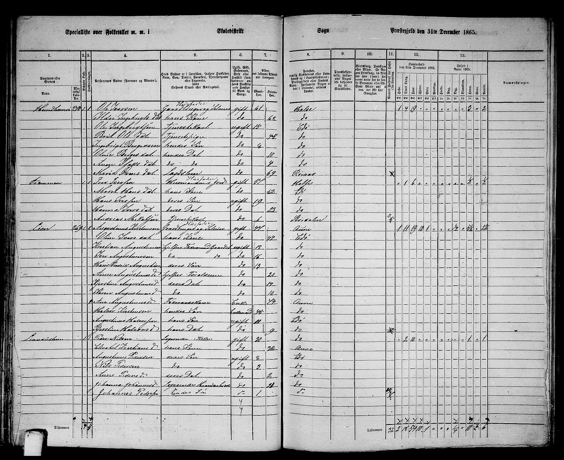 RA, 1865 census for Edøy, 1865, p. 51