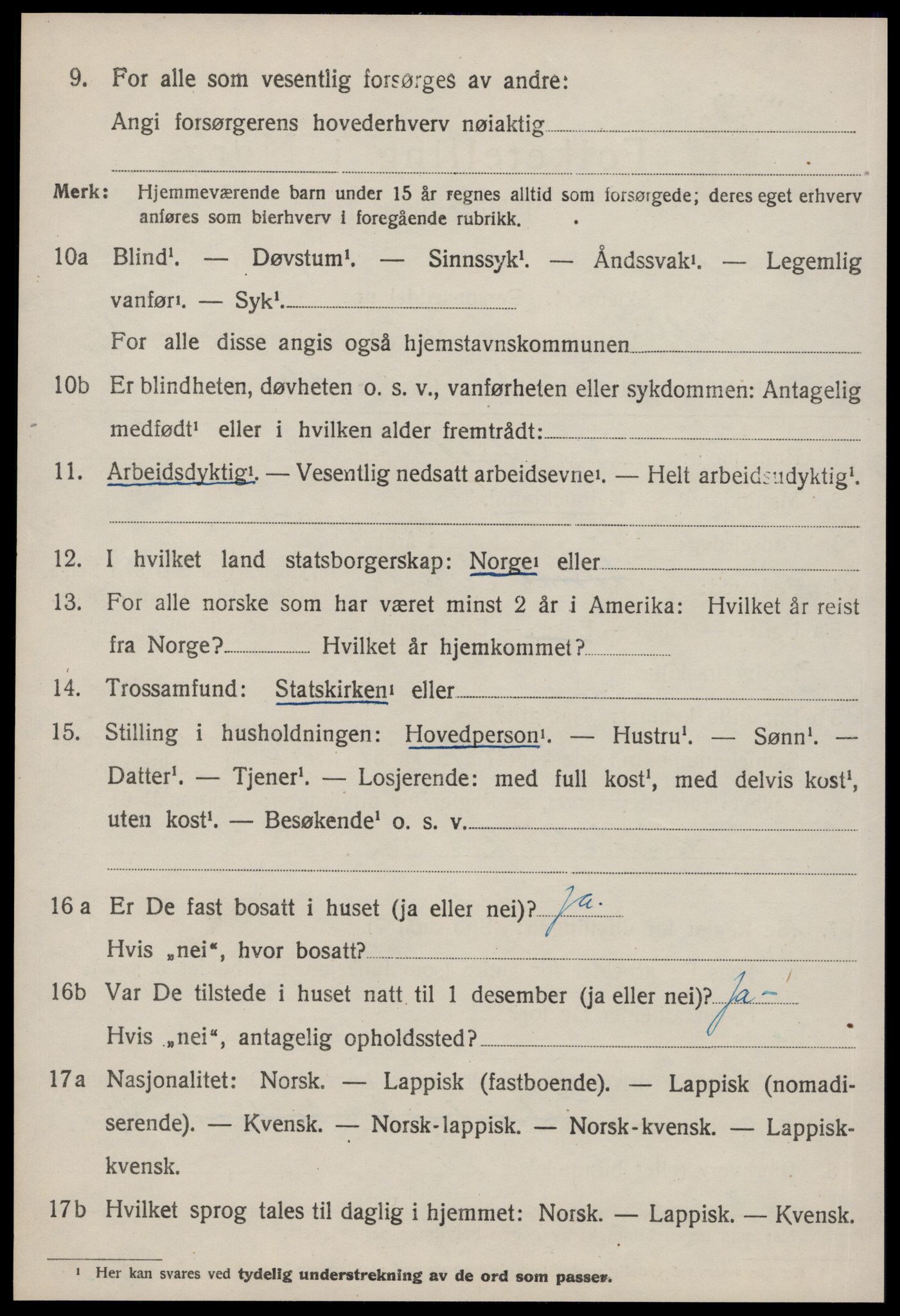 SAT, 1920 census for Selbu, 1920, p. 5735