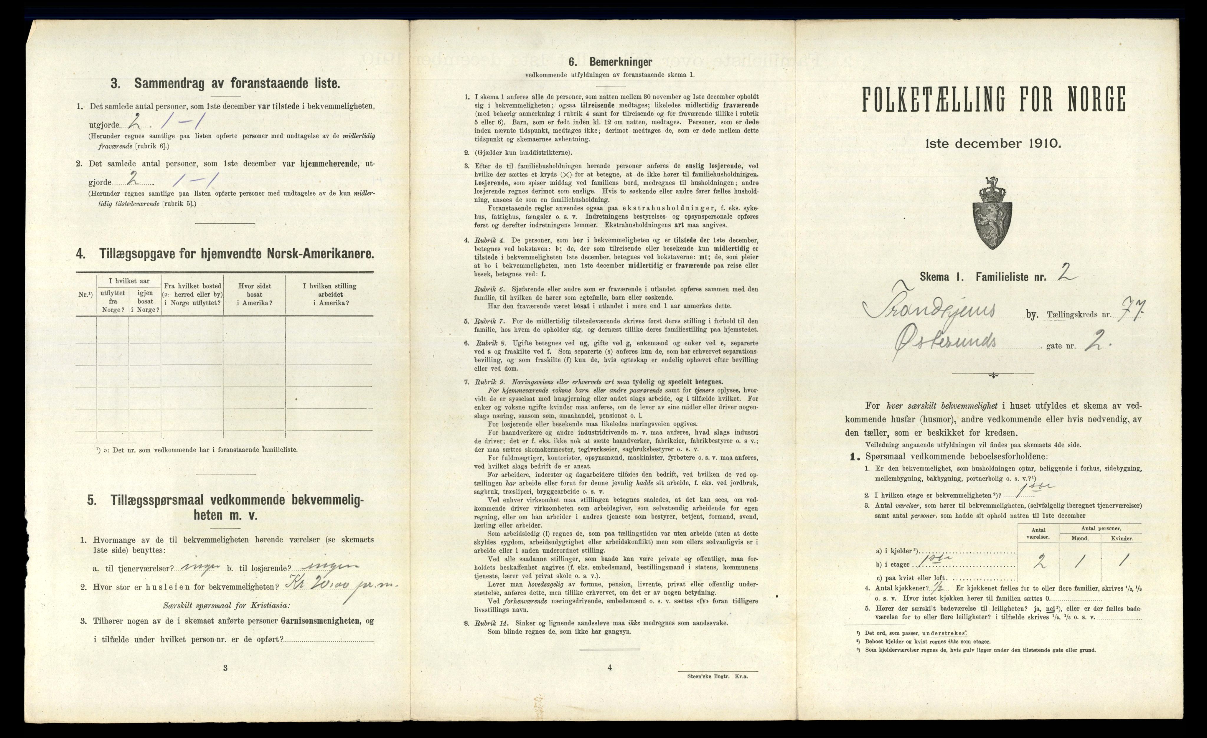 RA, 1910 census for Trondheim, 1910, p. 23157