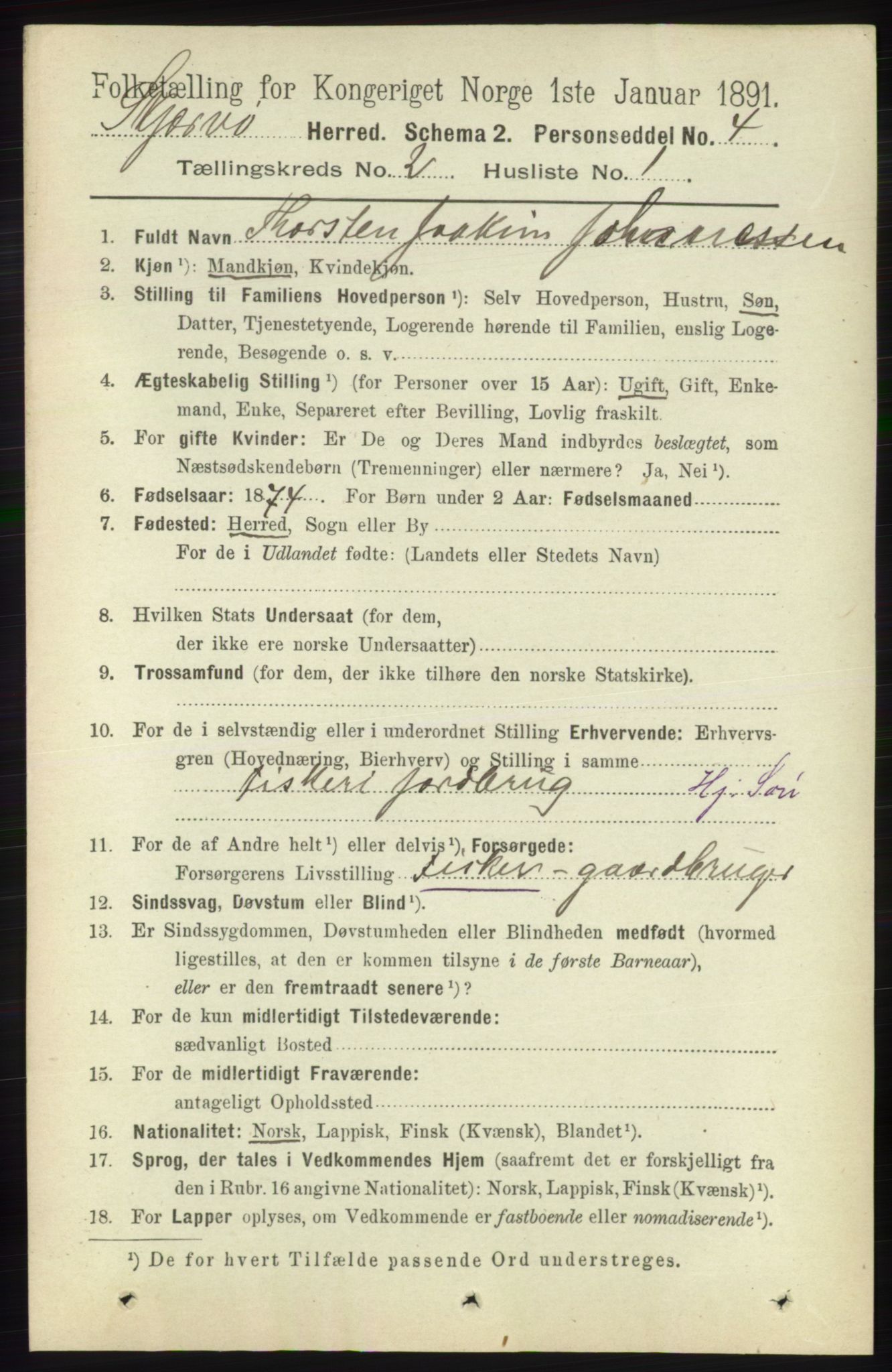 RA, 1891 census for 1941 Skjervøy, 1891, p. 1031