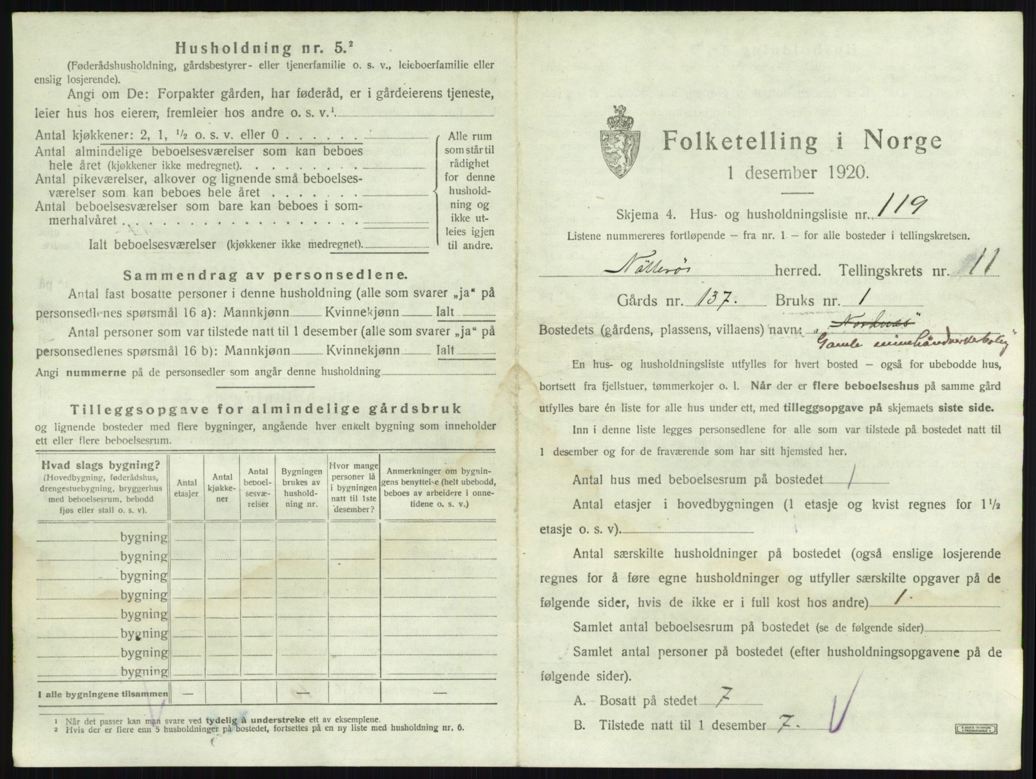 SAKO, 1920 census for Nøtterøy, 1920, p. 2446