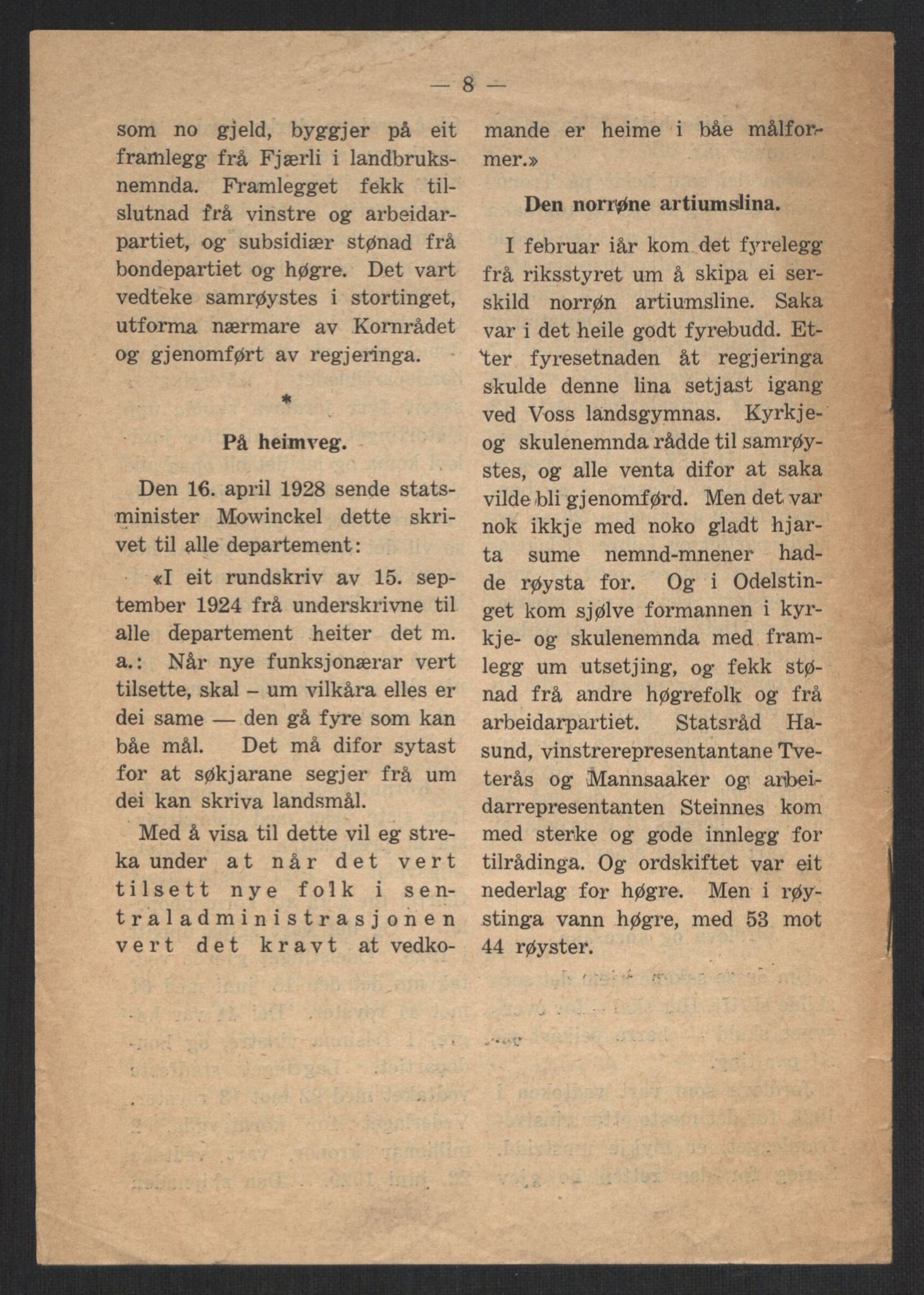 Venstres Hovedorganisasjon, RA/PA-0876/X/L0001: De eldste skrifter, 1860-1936, p. 1058