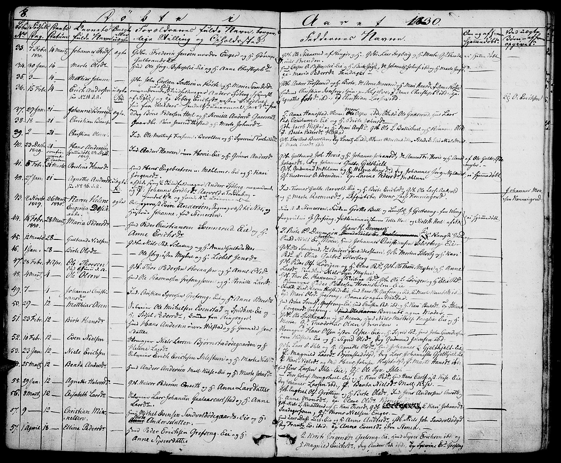 Nes prestekontor, Hedmark, AV/SAH-PREST-020/K/Ka/L0003: Parish register (official) no. 3, 1827-1851, p. 8