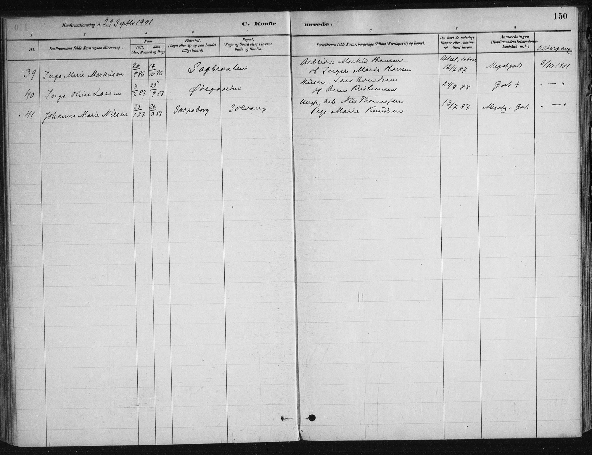 Nittedal prestekontor Kirkebøker, AV/SAO-A-10365a/F/Fa/L0007: Parish register (official) no. I 7, 1879-1901, p. 150