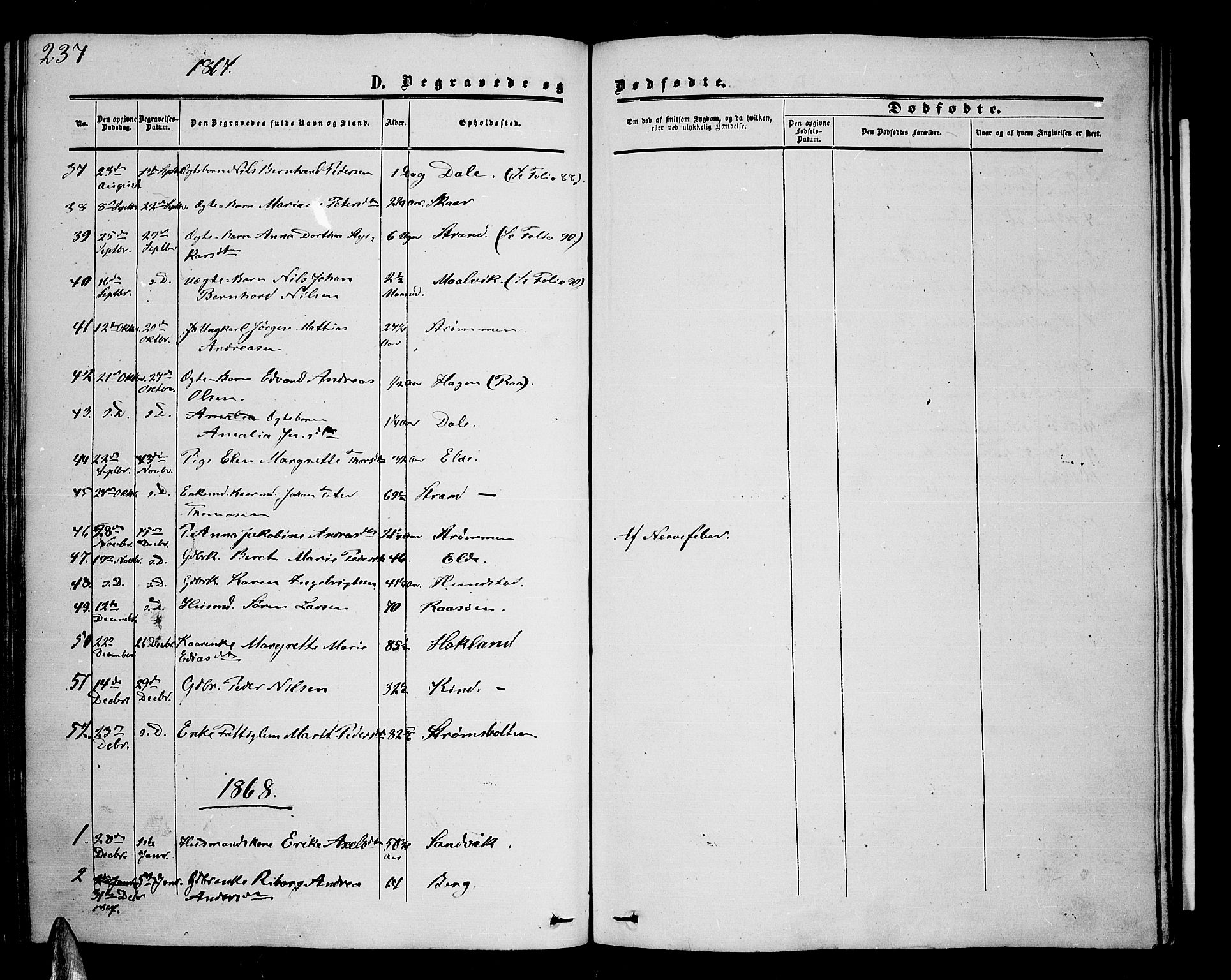 Kvæfjord sokneprestkontor, SATØ/S-1323/G/Ga/Gab/L0003klokker: Parish register (copy) no. 3, 1856-1870, p. 237