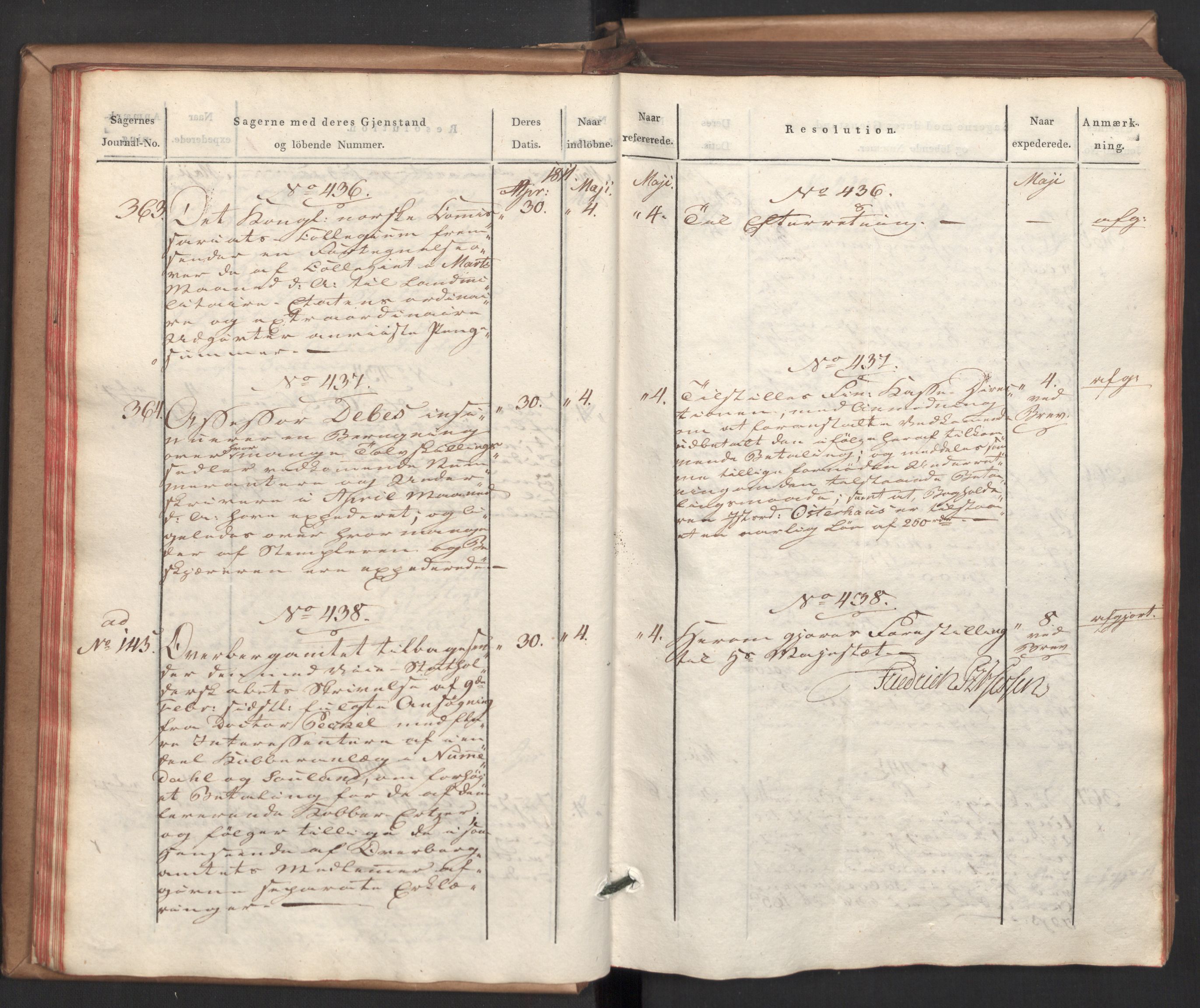 Stattholderembetet 1810-1814, 2. kontor (Kontor B), AV/RA-EA-5432/Ab/L0002: Referatprotokoll,  j.nr. 291-1001,  l.nr. 348-1179, 1811, p. 33