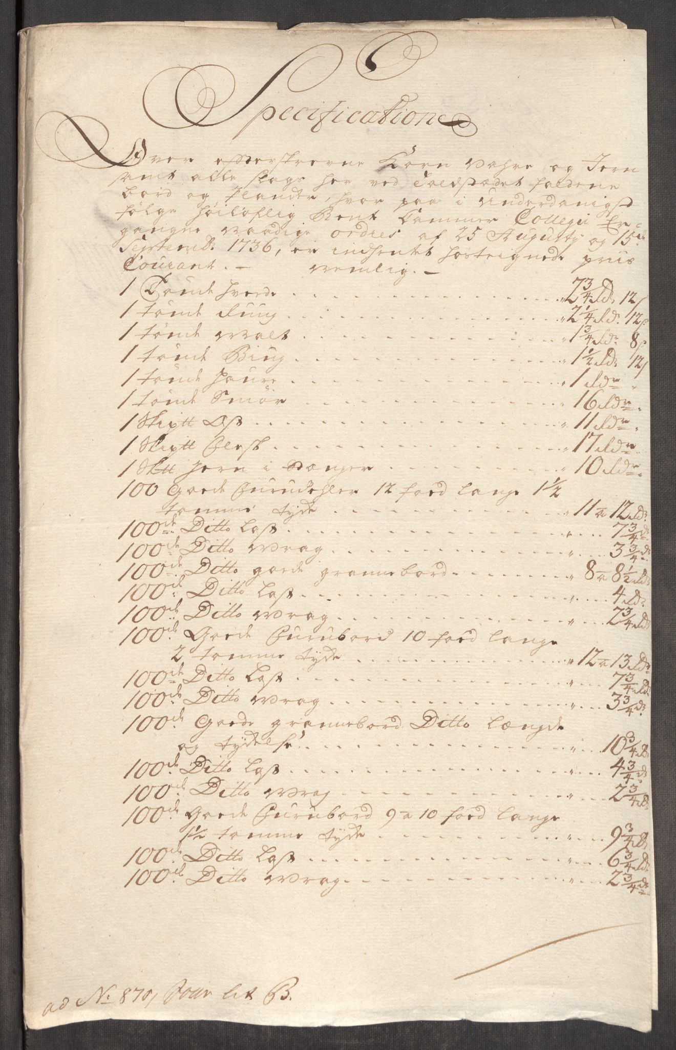 Rentekammeret inntil 1814, Realistisk ordnet avdeling, AV/RA-EA-4070/Oe/L0003: [Ø1]: Priskuranter, 1745-1748, p. 532