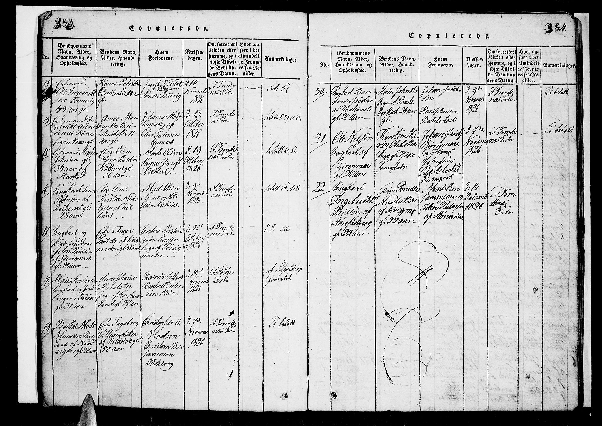 Trondenes sokneprestkontor, AV/SATØ-S-1319/H/Hb/L0003klokker: Parish register (copy) no. 3, 1820-1834, p. 383-384