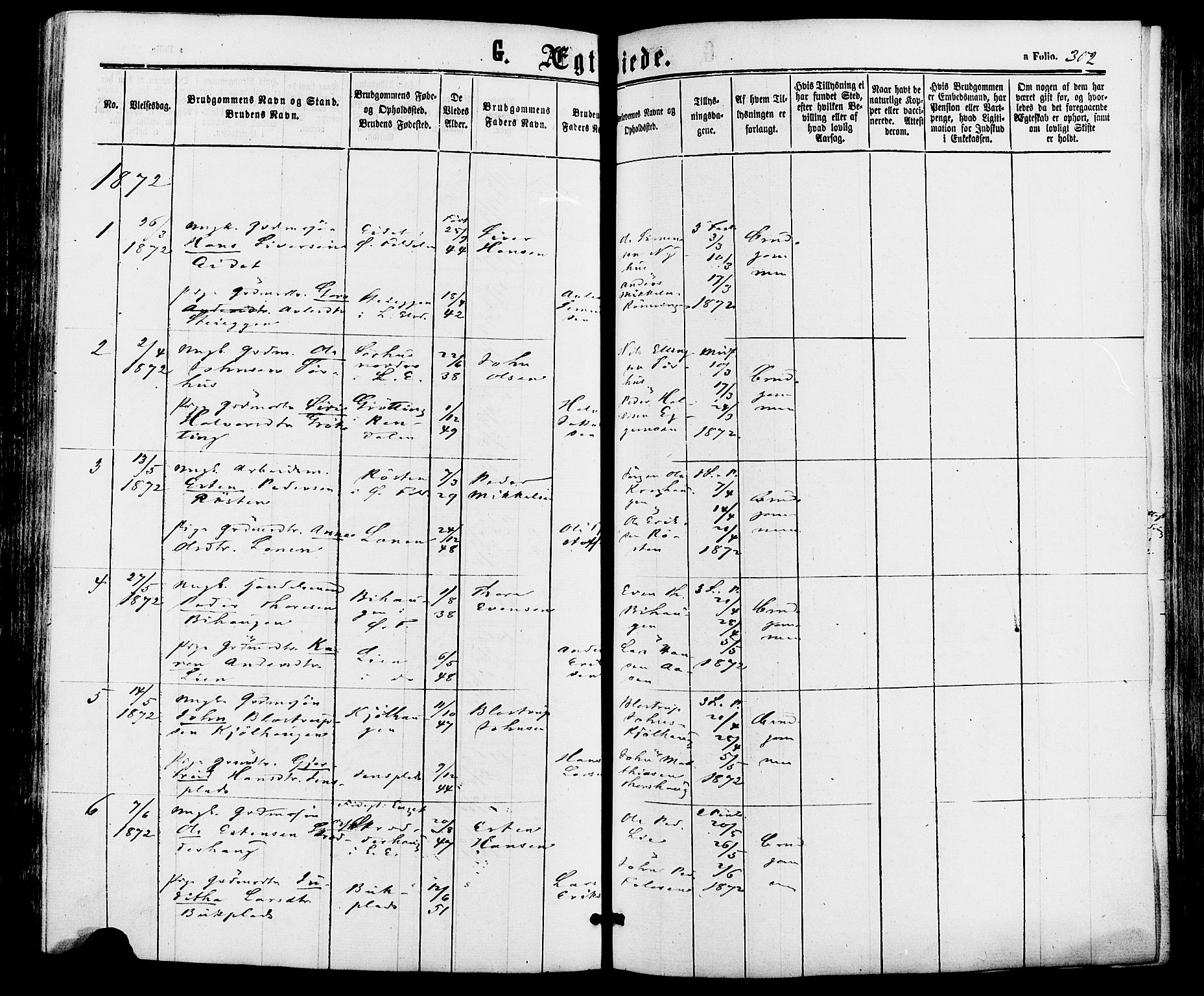 Alvdal prestekontor, SAH/PREST-060/H/Ha/Haa/L0001: Parish register (official) no. 1, 1863-1882, p. 302