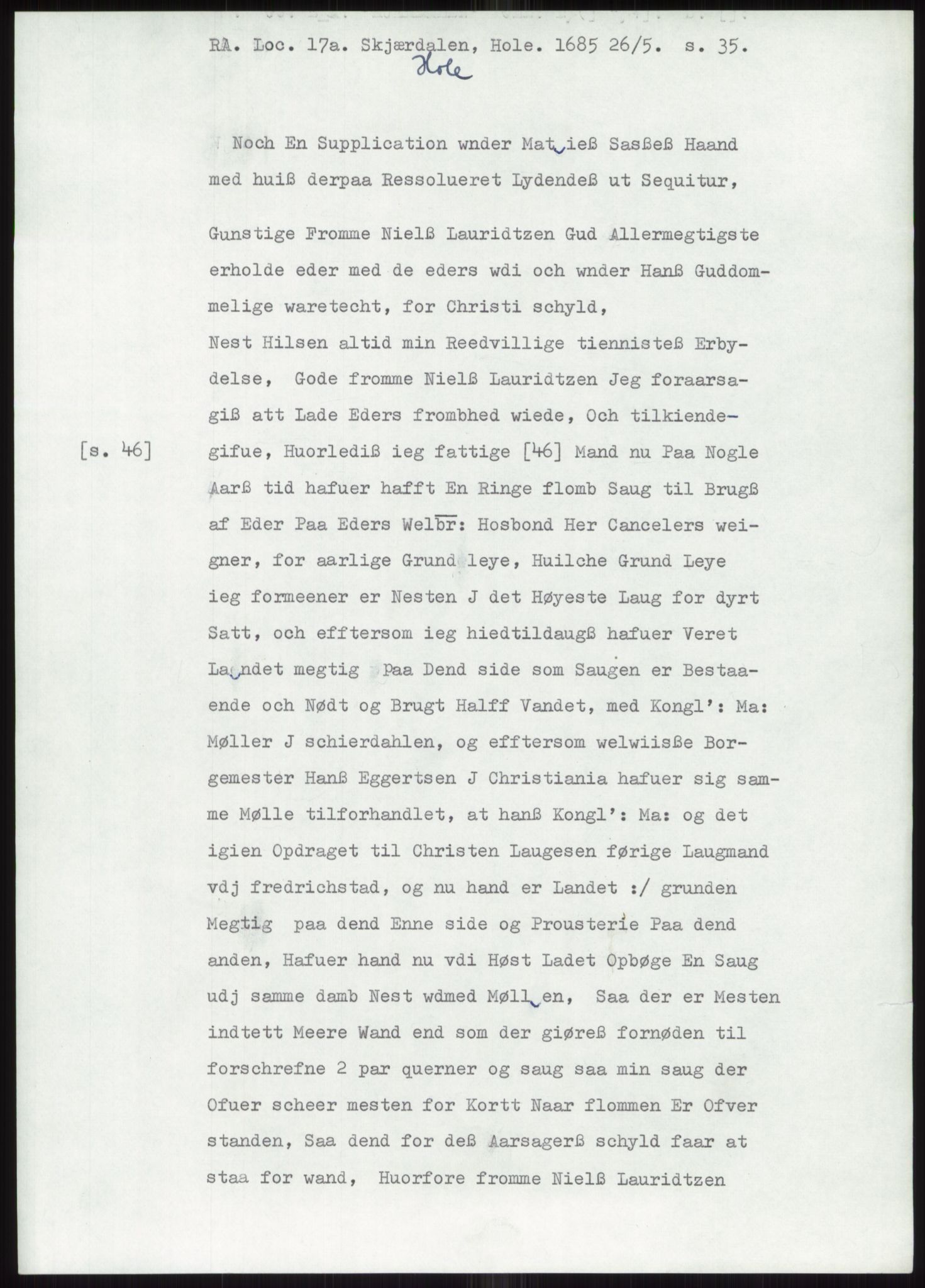 Samlinger til kildeutgivelse, Diplomavskriftsamlingen, AV/RA-EA-4053/H/Ha, p. 805