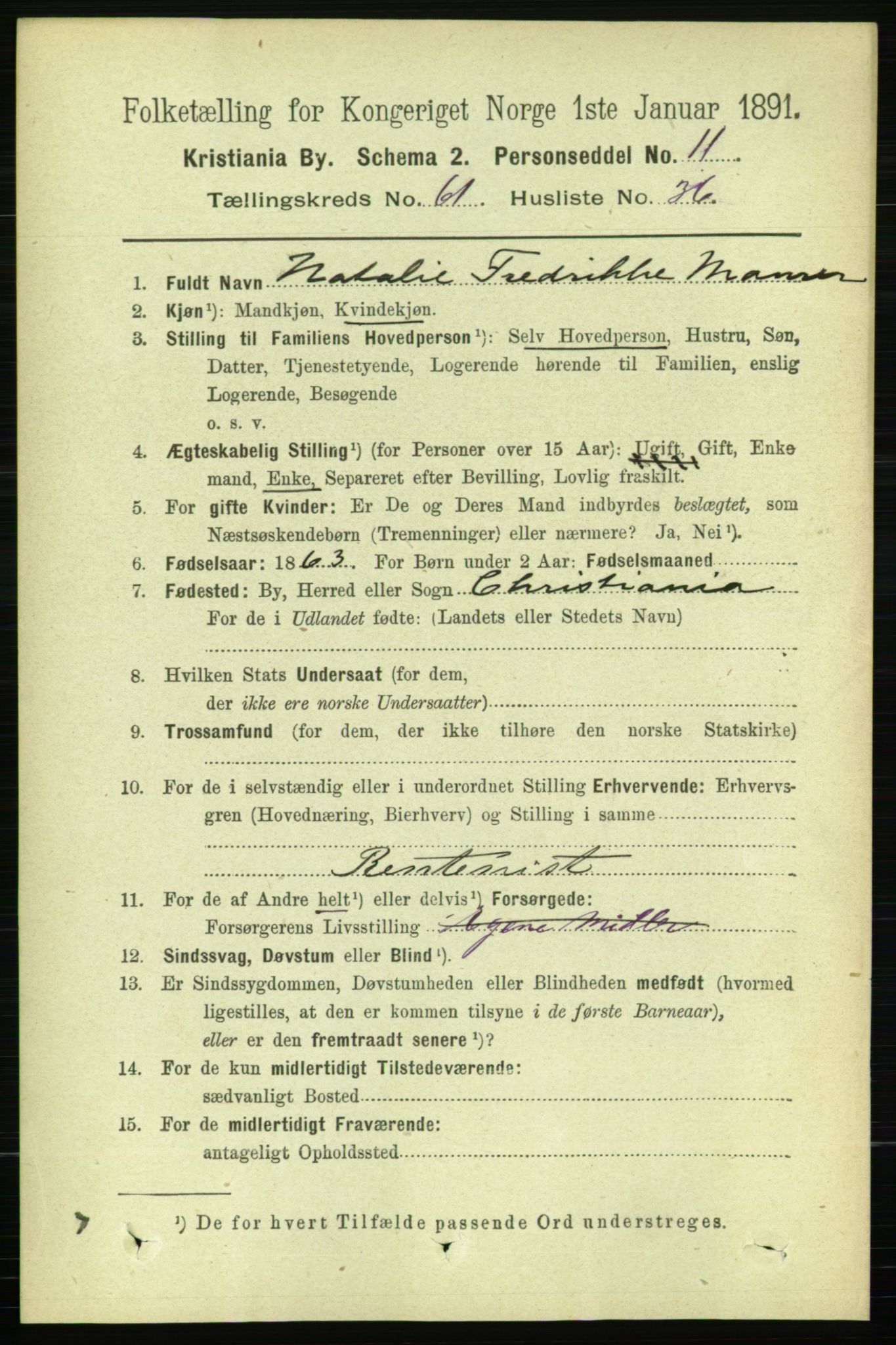 RA, 1891 census for 0301 Kristiania, 1891, p. 32859