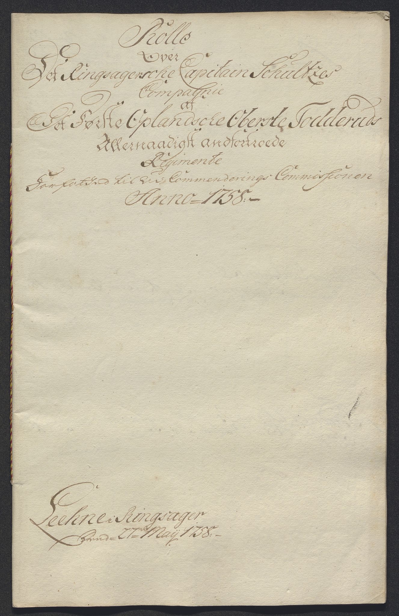 Kommanderende general (KG I) med Det norske krigsdirektorium, AV/RA-EA-5419/E/Ec/L0021: Ruller over nedkommanderte mannskap, 1758-1762, p. 36