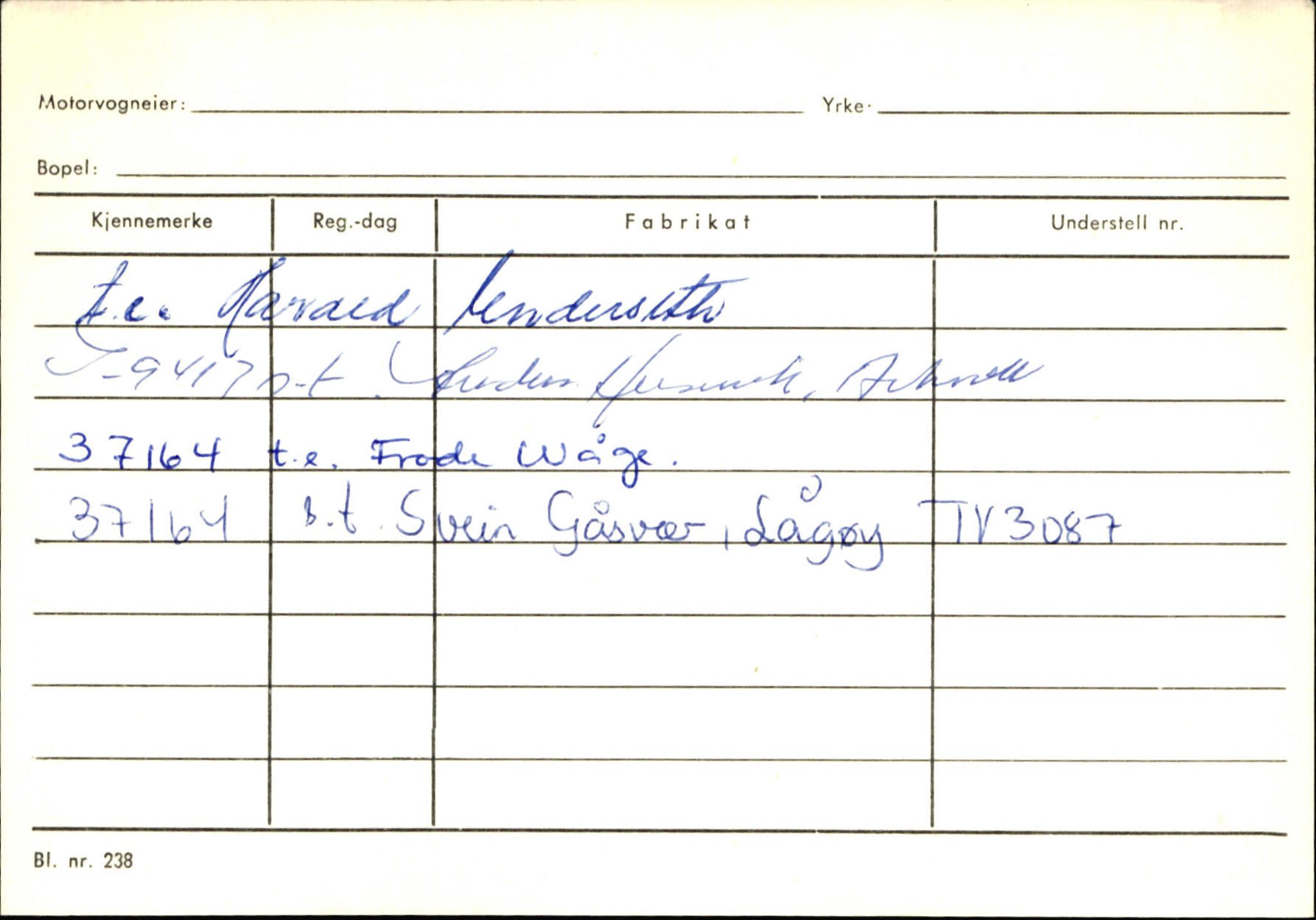 Statens vegvesen, Sogn og Fjordane vegkontor, AV/SAB-A-5301/4/F/L0132: Eigarregister Askvoll A-Å. Balestrand A-Å, 1945-1975, p. 434