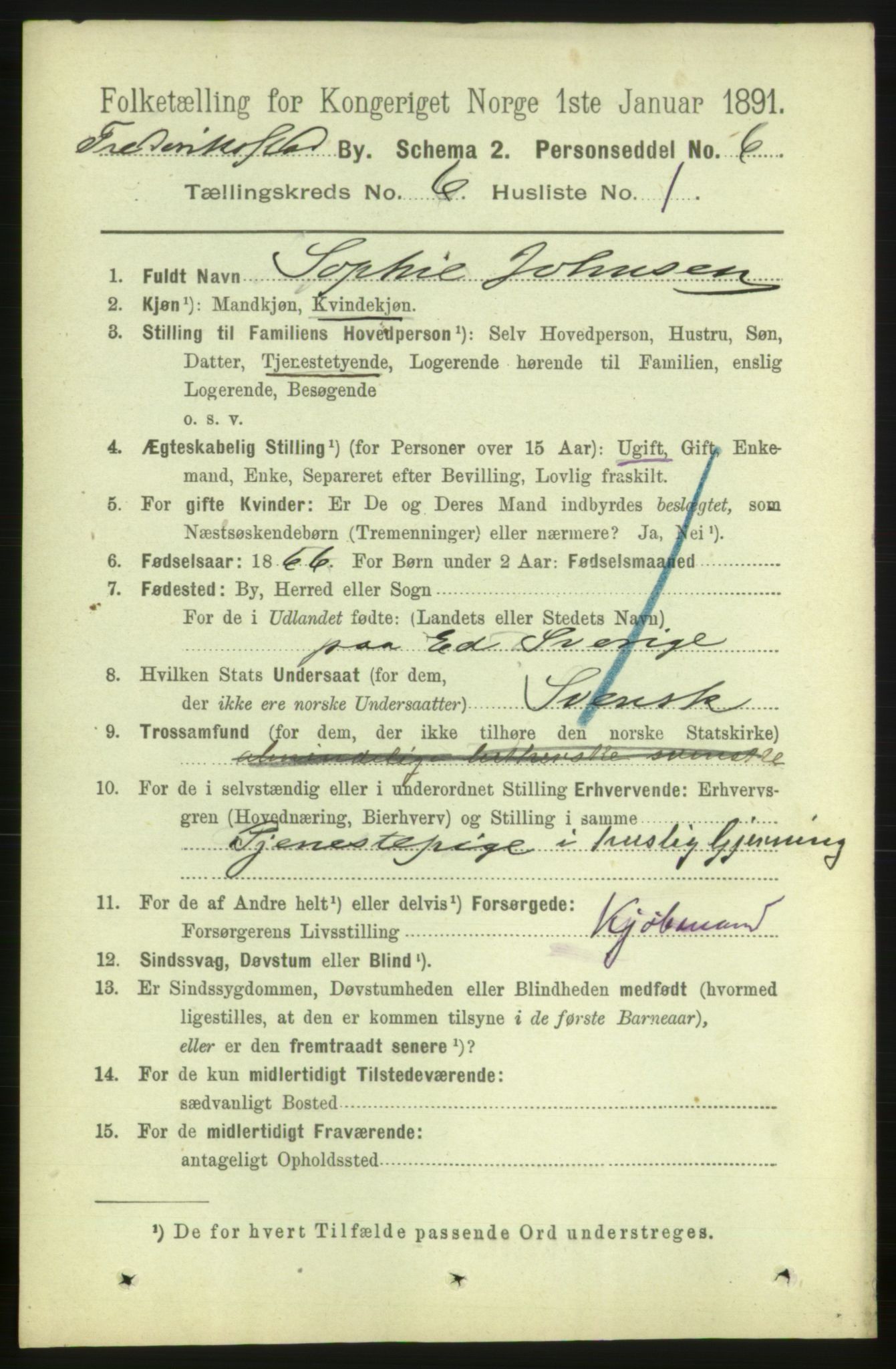 RA, 1891 census for 0103 Fredrikstad, 1891, p. 7665