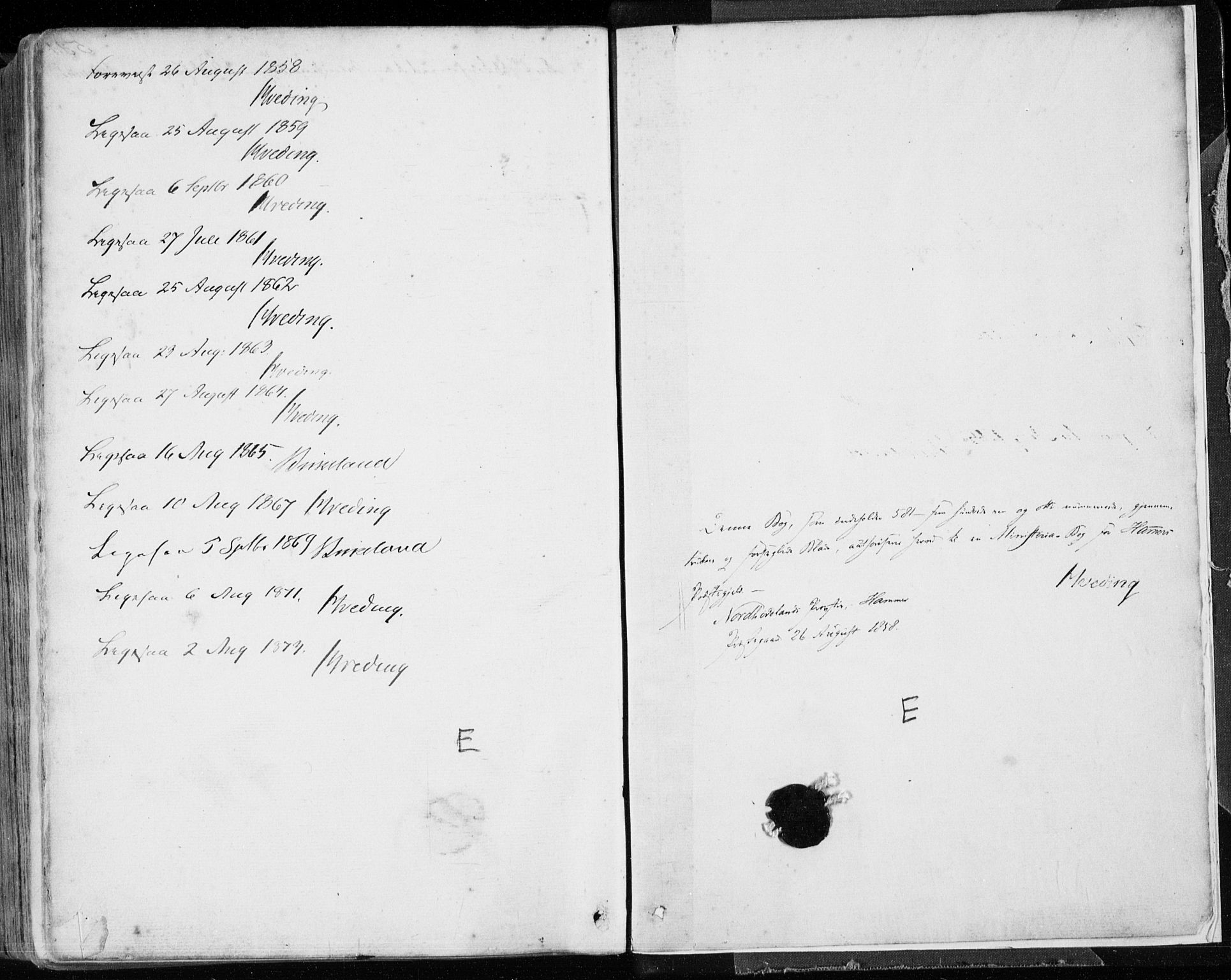 Hamre sokneprestembete, AV/SAB-A-75501/H/Ha/Haa/Haaa/L0014: Parish register (official) no. A 14, 1858-1872