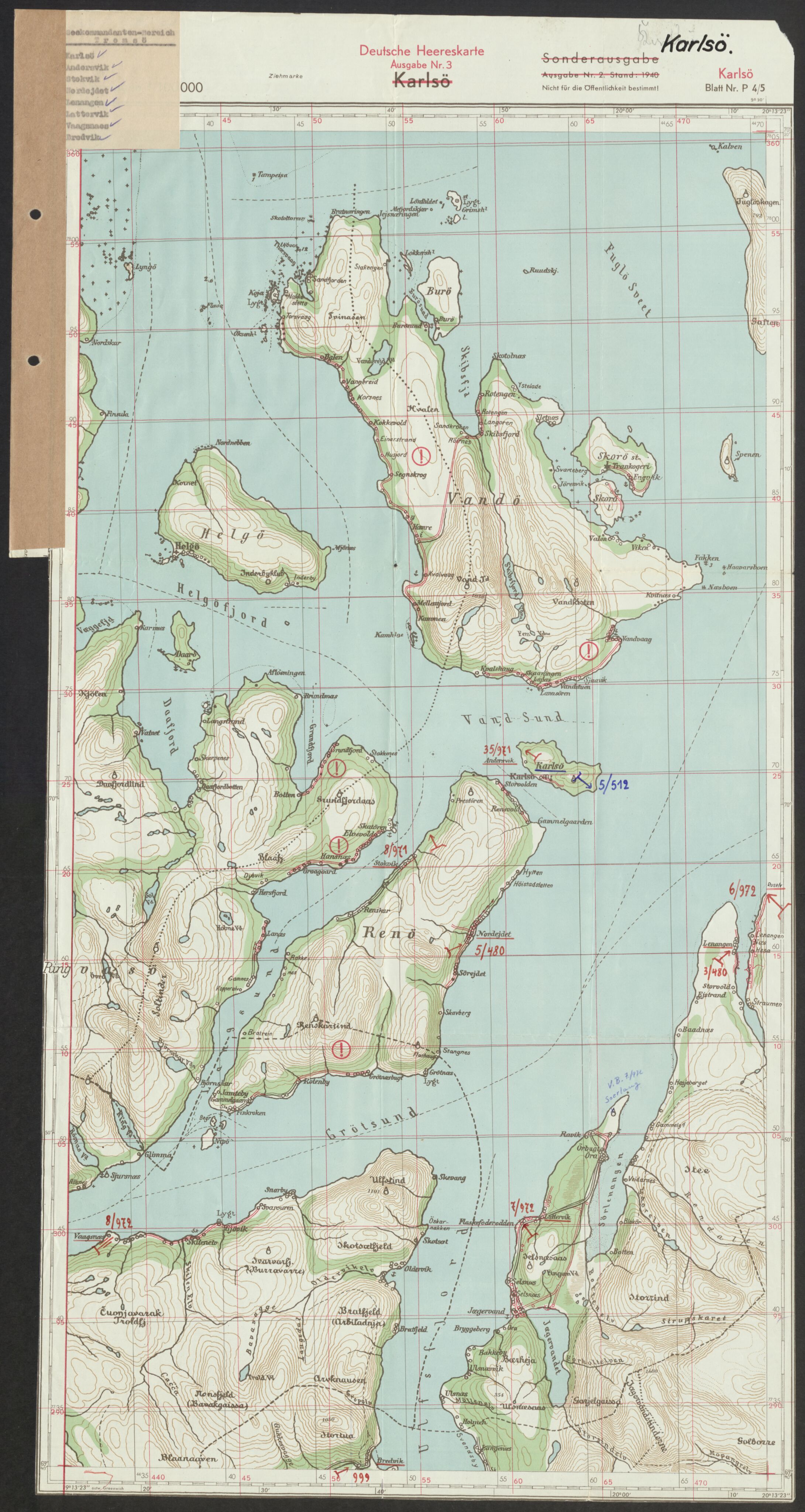 Forsvaret, Generalinspektør og sjefen for Kystartilleriet, AV/RA-RAFA-2045/F/Fa/L0016: Tyske oversiktskarter over festningsanlegg, 1940-1945, p. 238