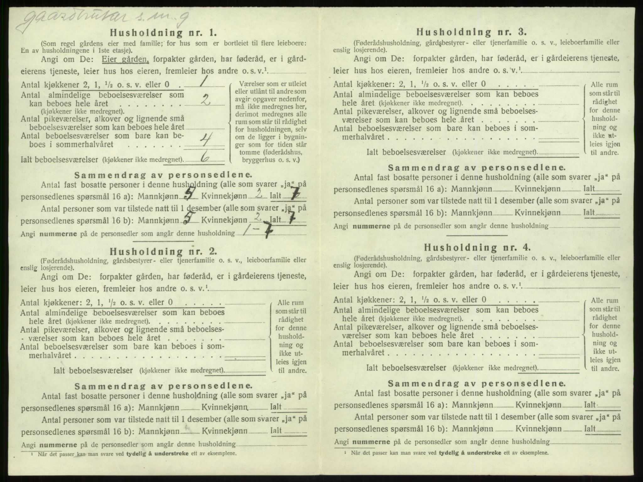 SAB, 1920 census for Kyrkjebø, 1920, p. 130