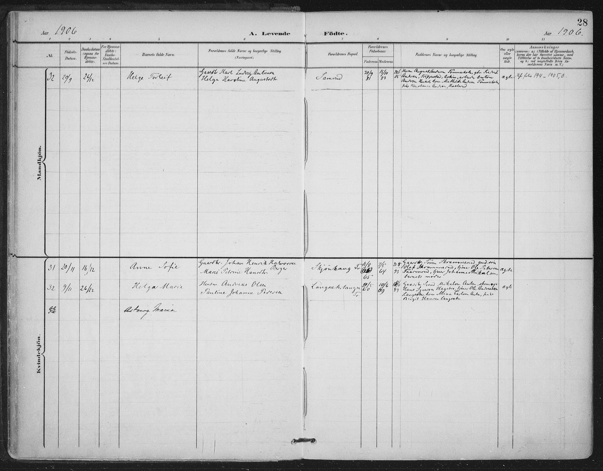 Trøgstad prestekontor Kirkebøker, AV/SAO-A-10925/F/Fa/L0011: Parish register (official) no. I 11, 1899-1919, p. 28