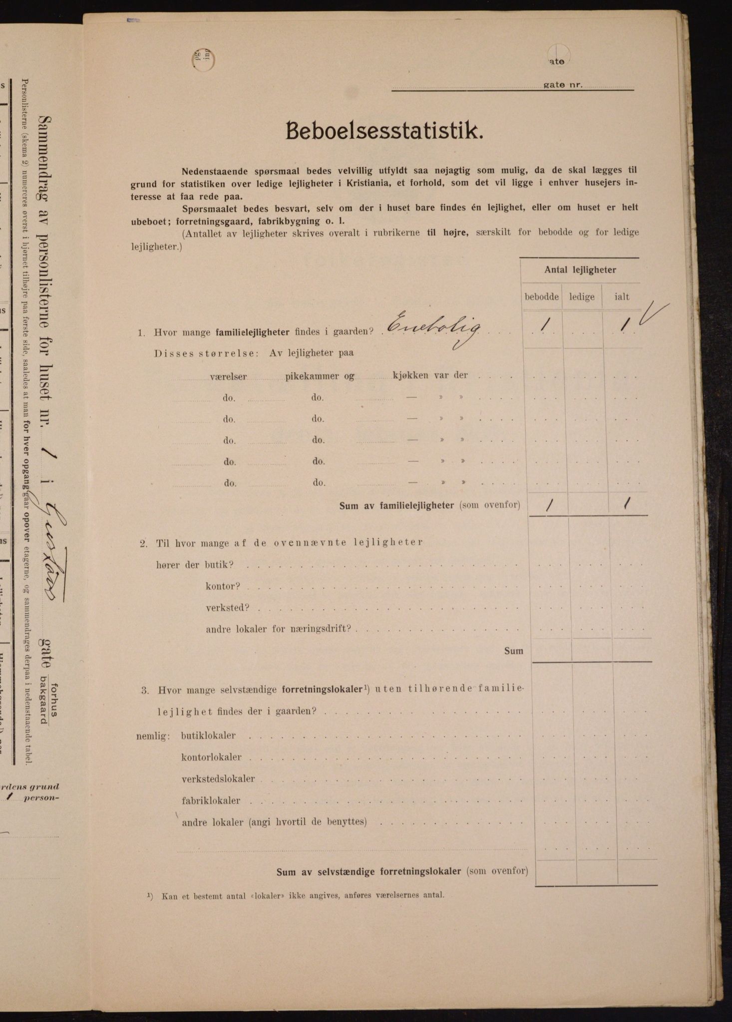 OBA, Municipal Census 1909 for Kristiania, 1909, p. 29544